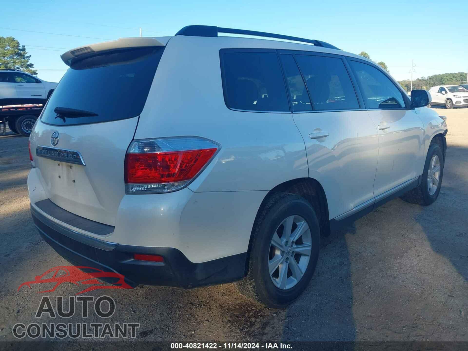 TOYOTA HIGHLANDER 2013 - 5TDZK3EH8DS133058