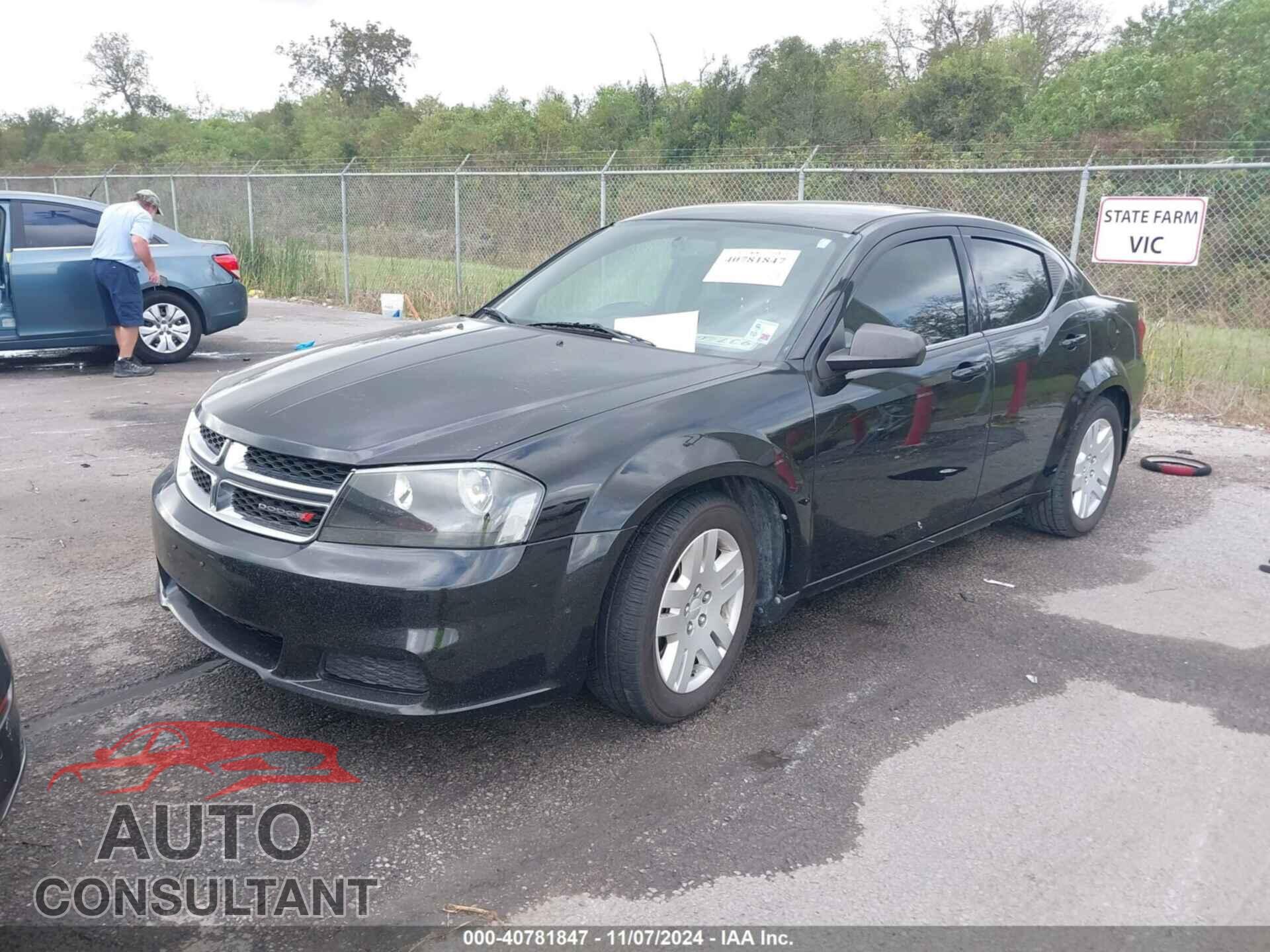 DODGE AVENGER 2013 - 1C3CDZAB8DN725297