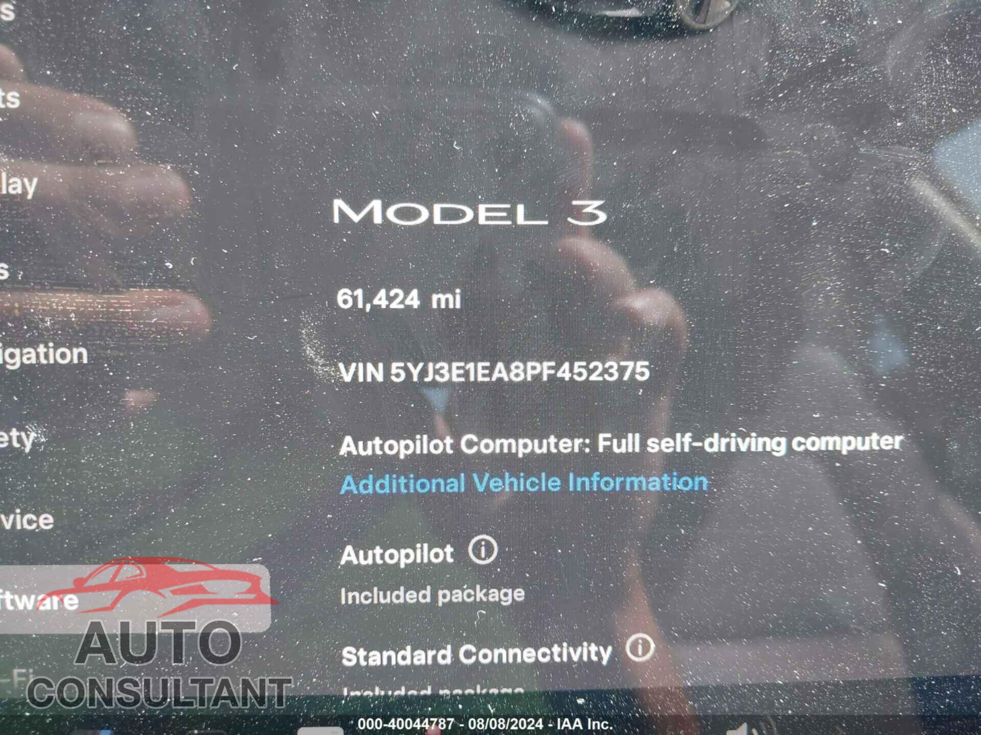 TESLA MODEL 3 2023 - 5YJ3E1EA8PF452375