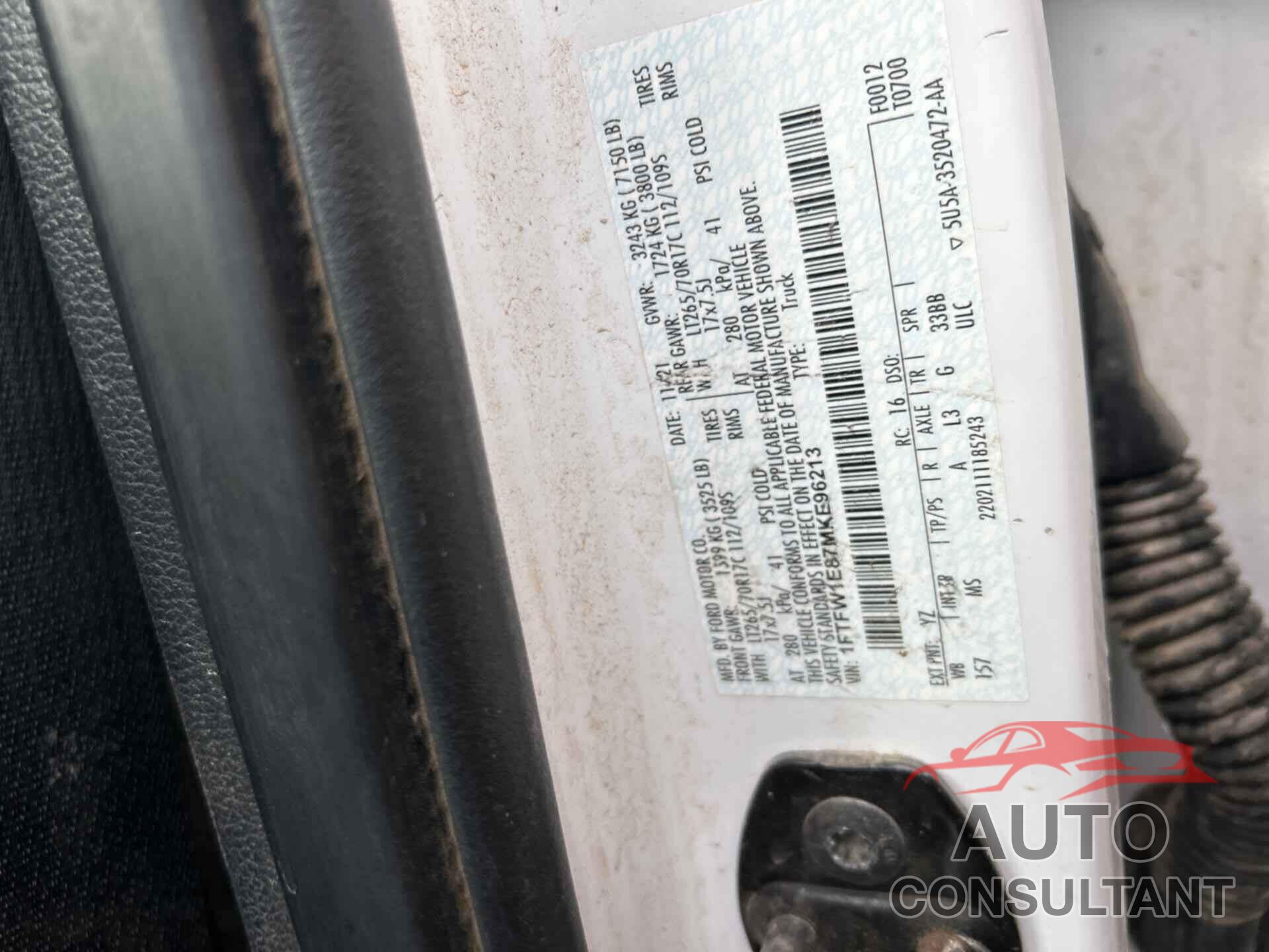 FORD F-150 2021 - 1FTFW1E87MKE96213