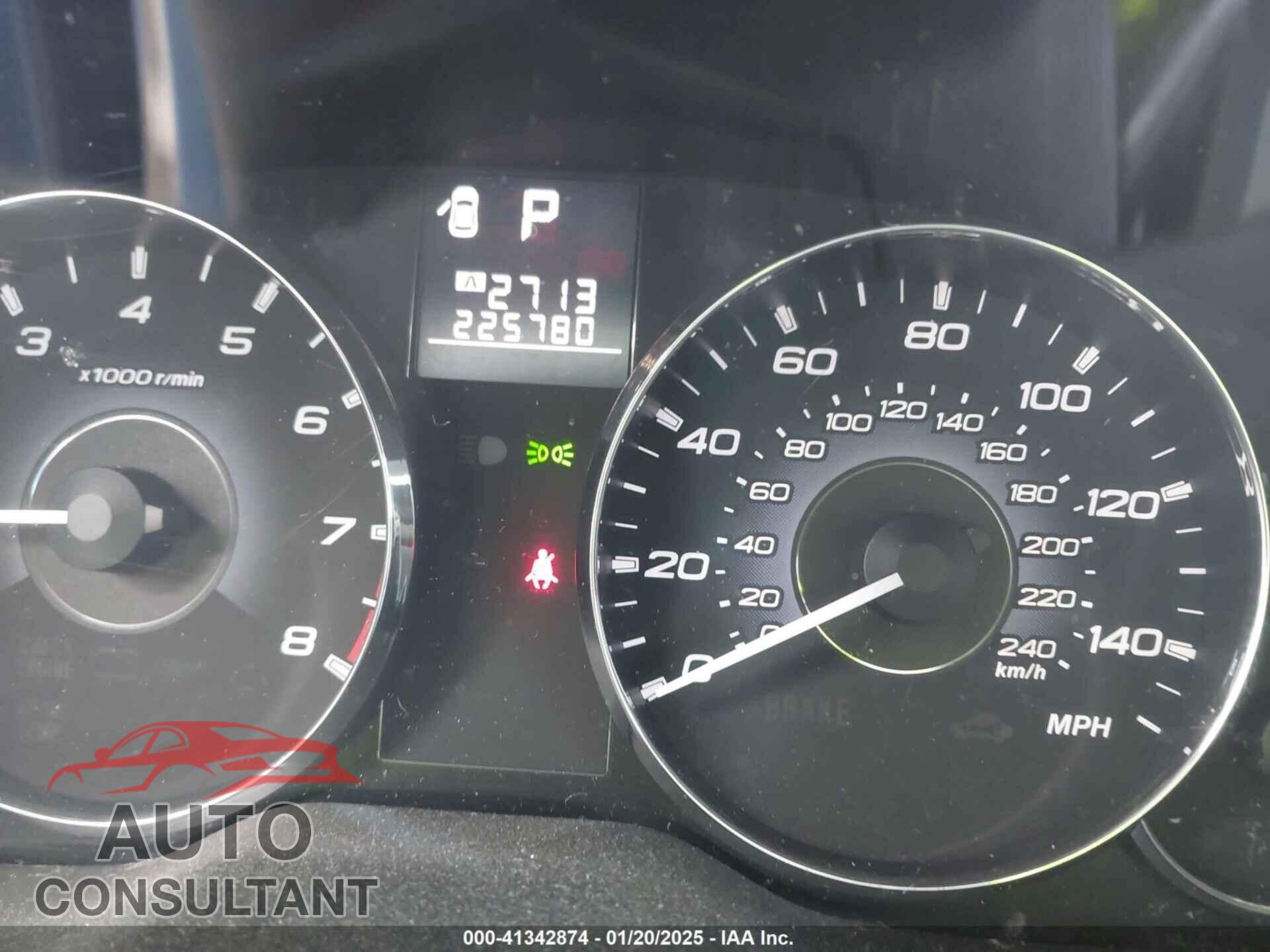 SUBARU OUTBACK 2012 - 4S4BRBCC9C3211339