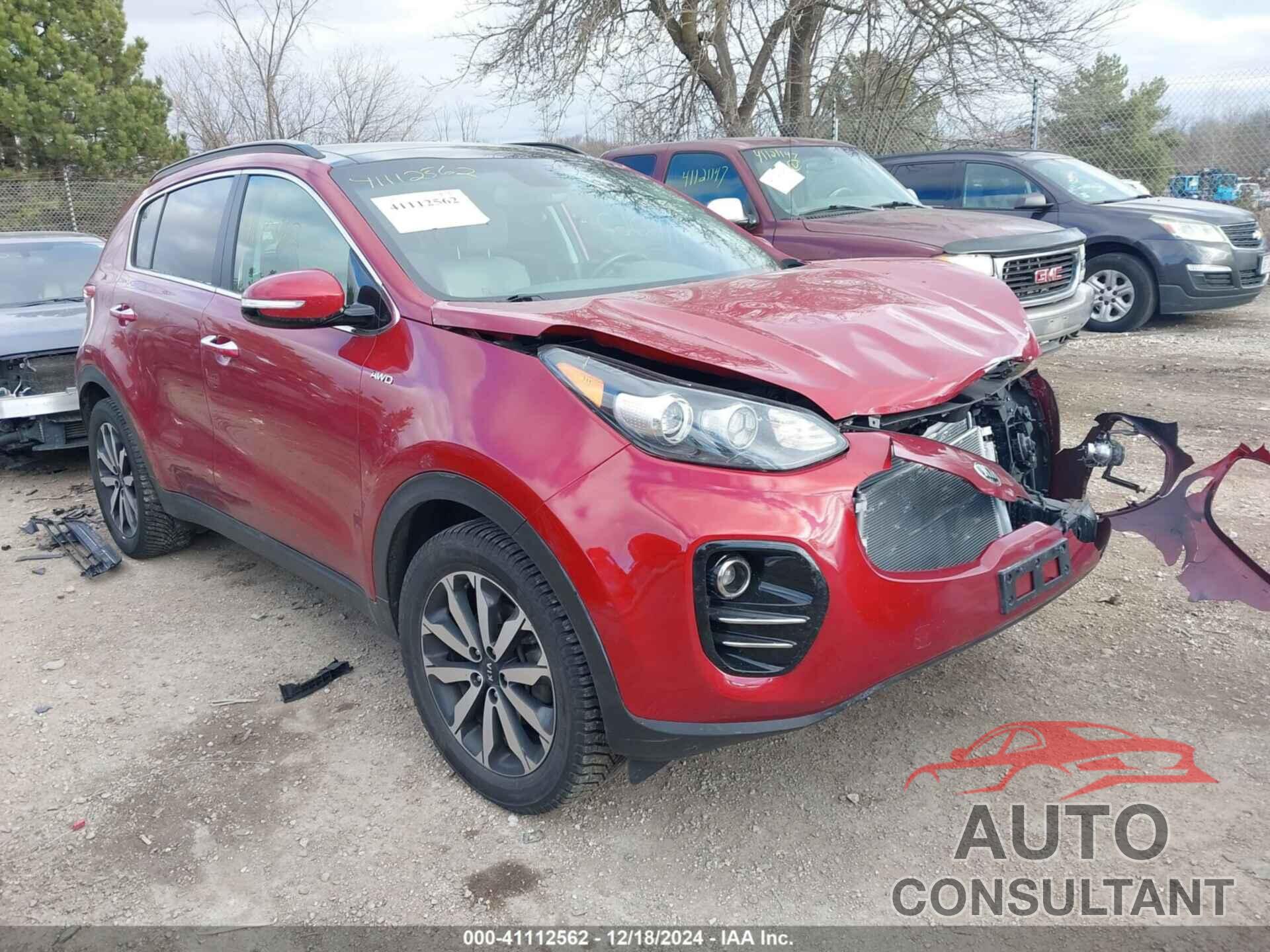 KIA SPORTAGE 2018 - KNDPNCAC5J7324998