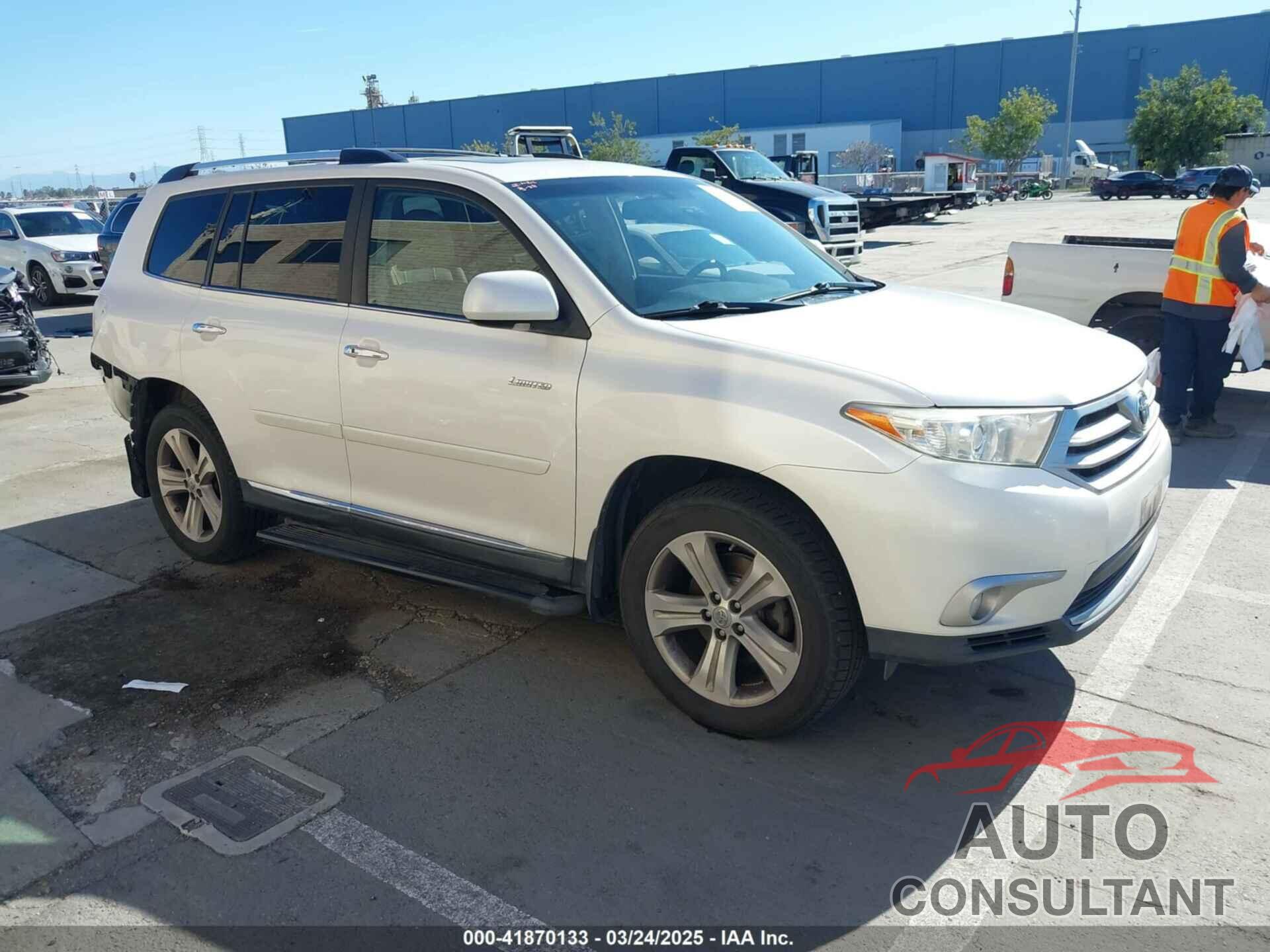 TOYOTA HIGHLANDER 2013 - 5TDDK3EH7DS183024