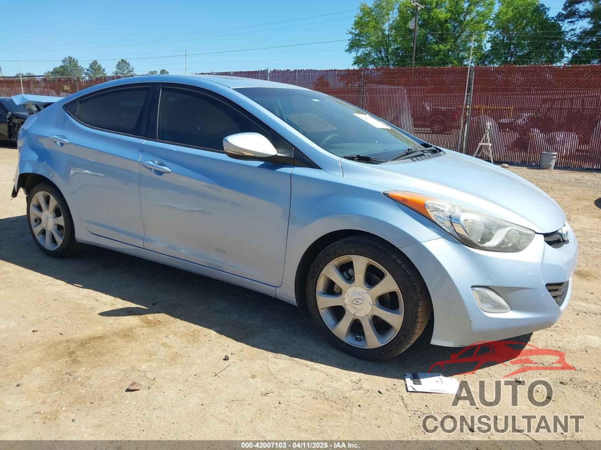 HYUNDAI ELANTRA 2012 - KMHDH4AEXCU278876
