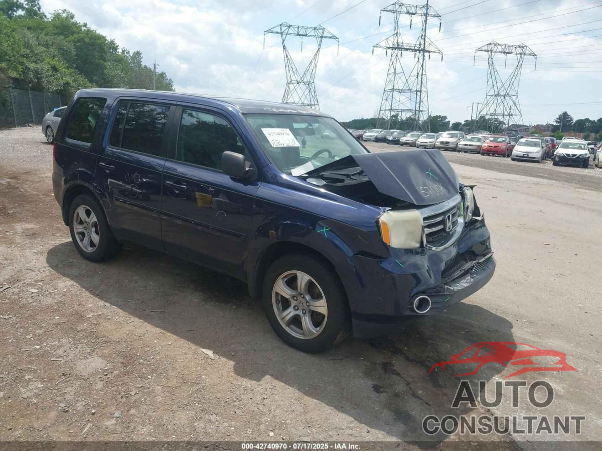 HONDA PILOT 2014 - 5FNYF4H74EB025132