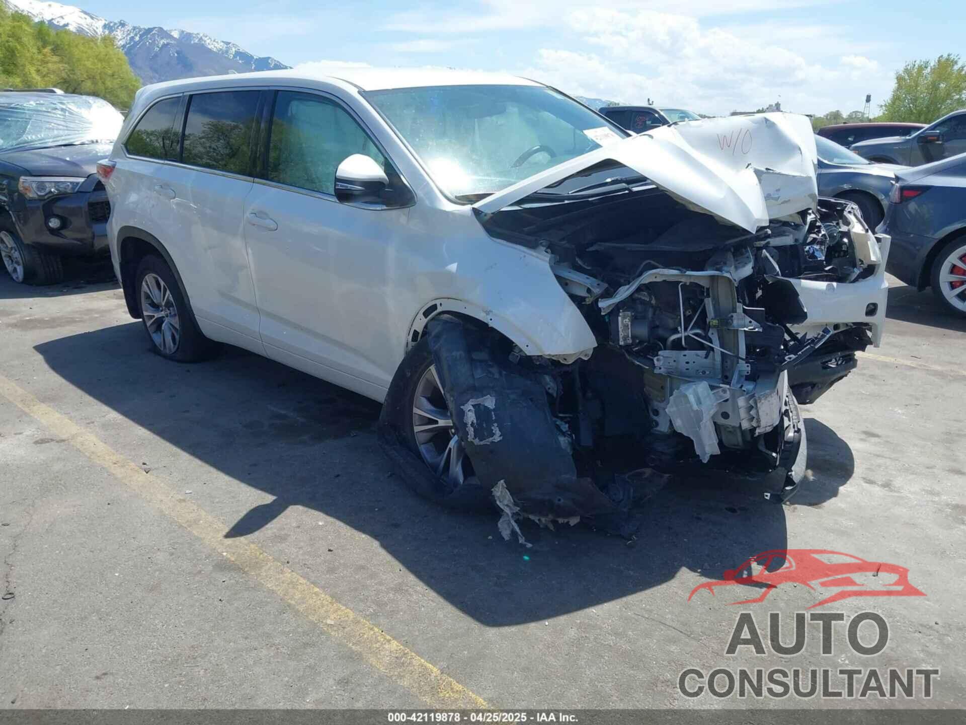 TOYOTA HIGHLANDER 2016 - 5TDBKRFH8GS340329