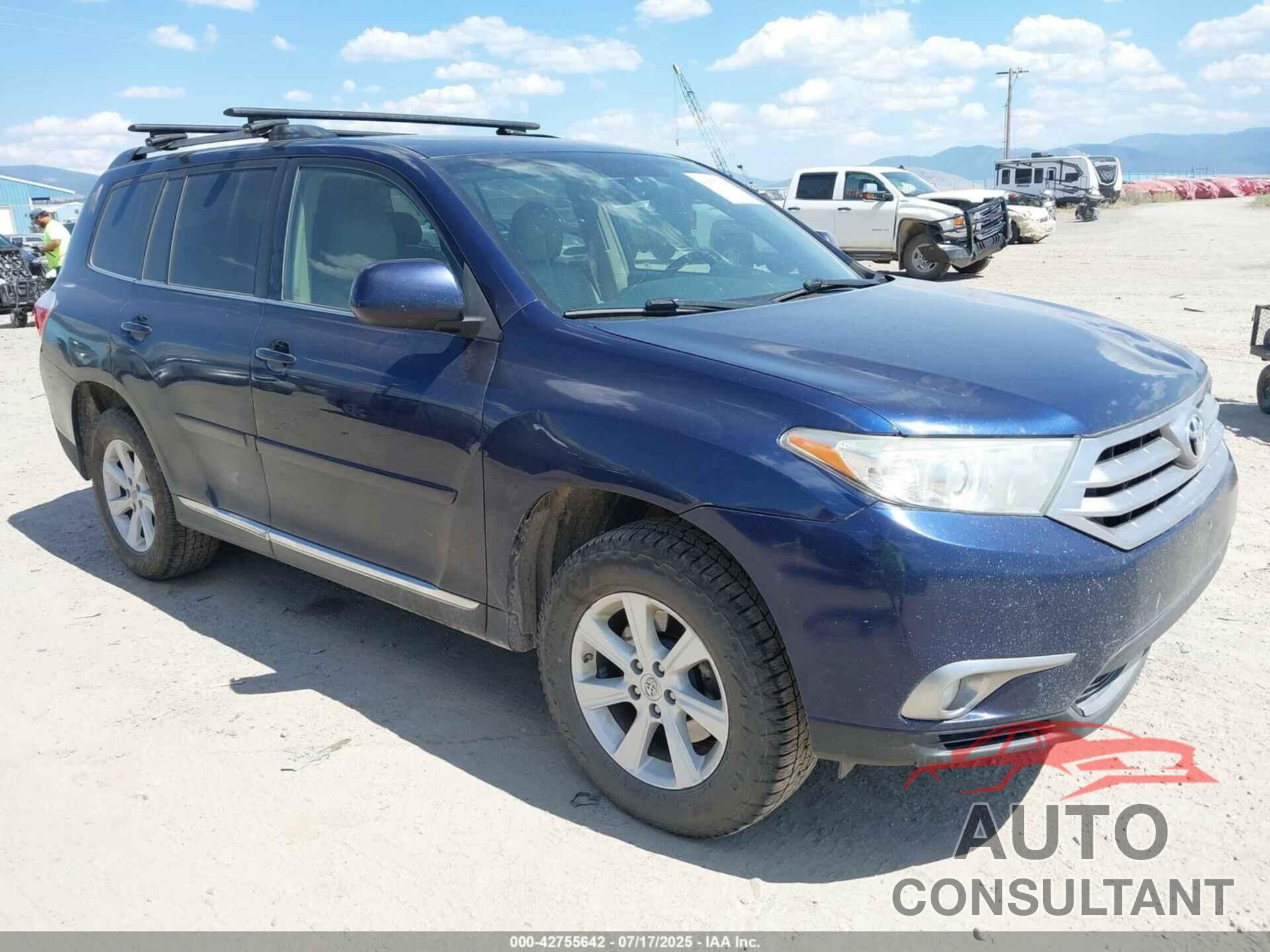 TOYOTA HIGHLANDER 2013 - 5TDBK3EH9DS195232