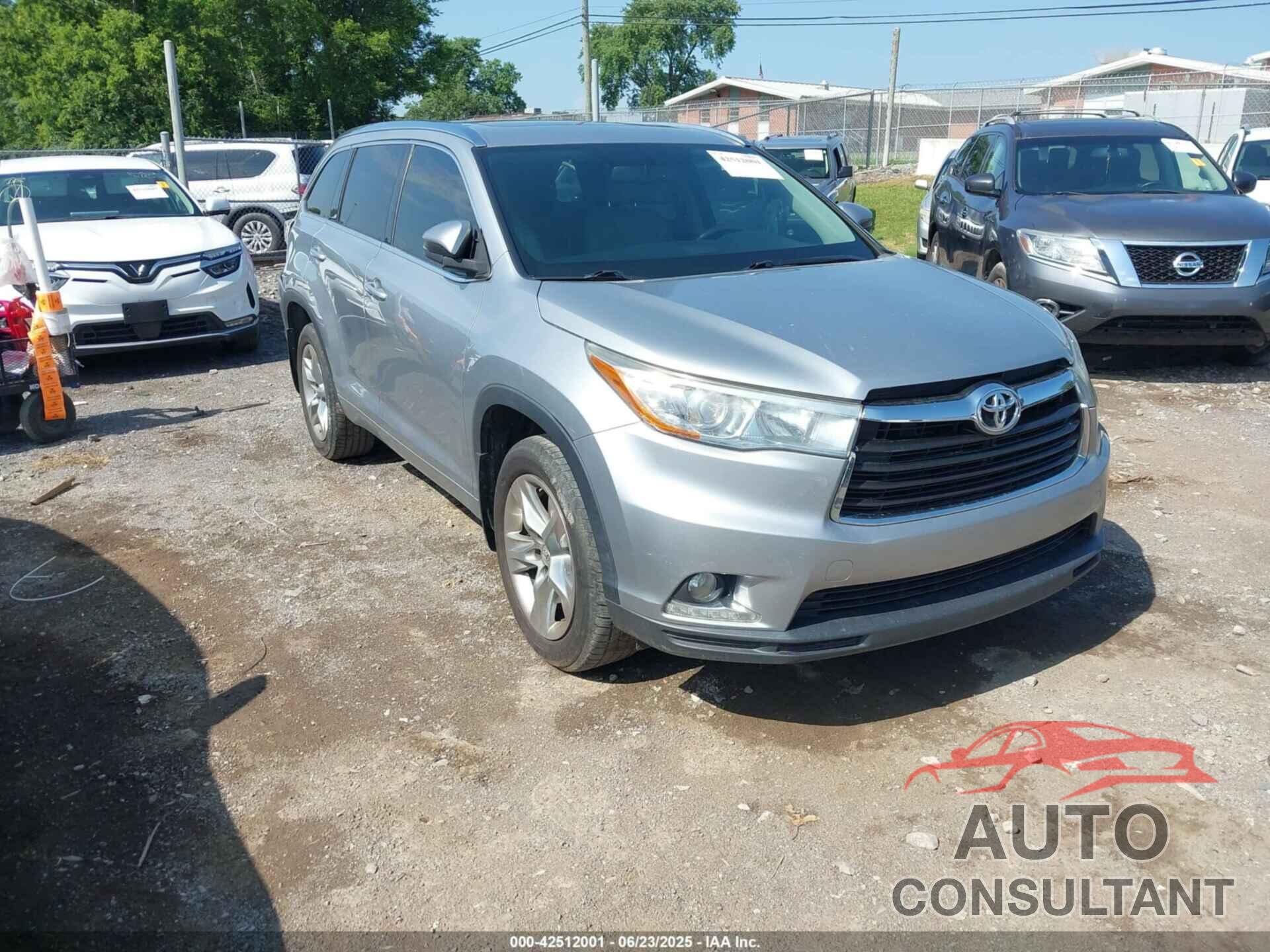 TOYOTA HIGHLANDER 2015 - 5TDYKRFH1FS085631