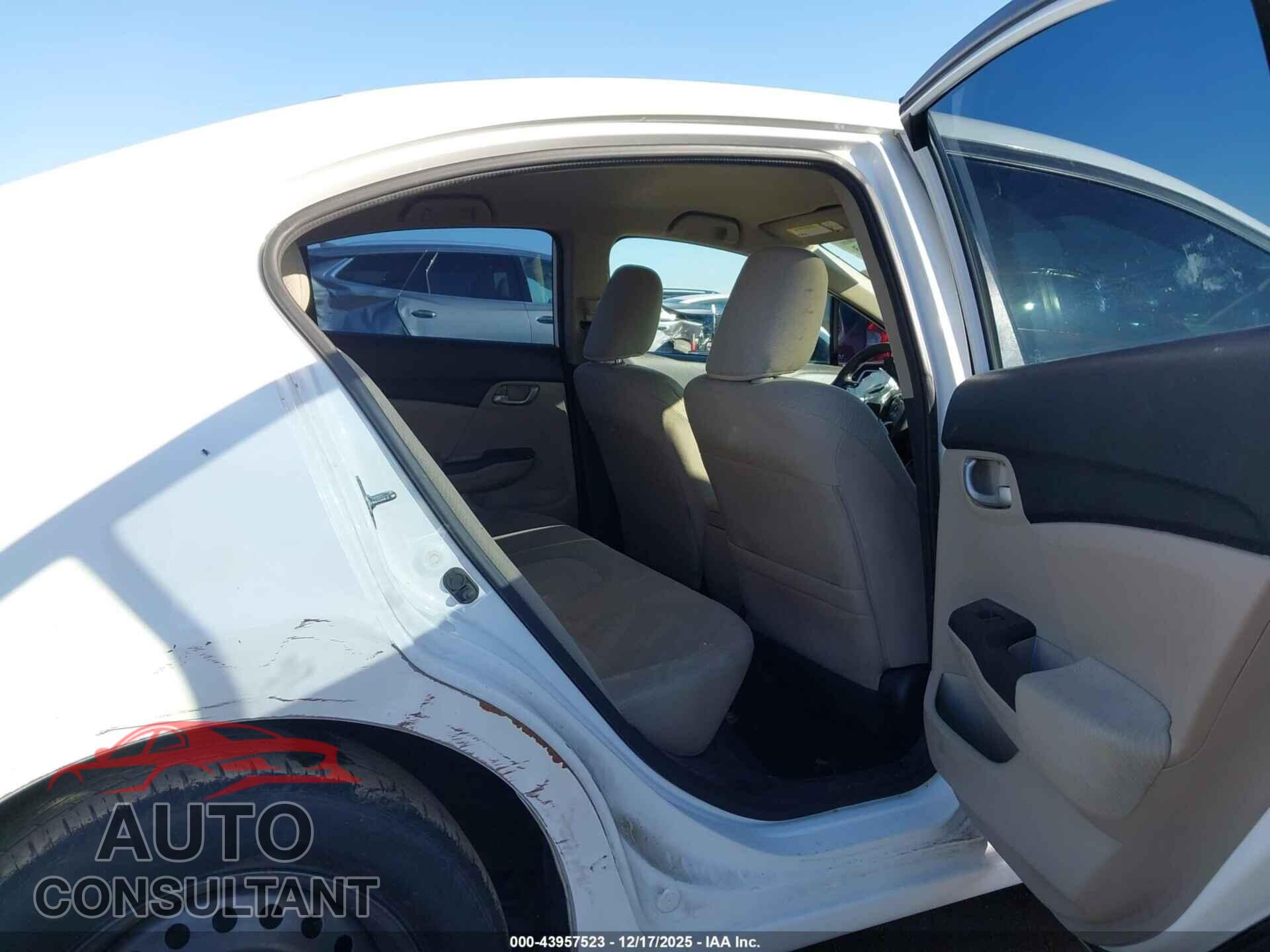 HONDA CIVIC 2013 - 19XFB2F52DE213967