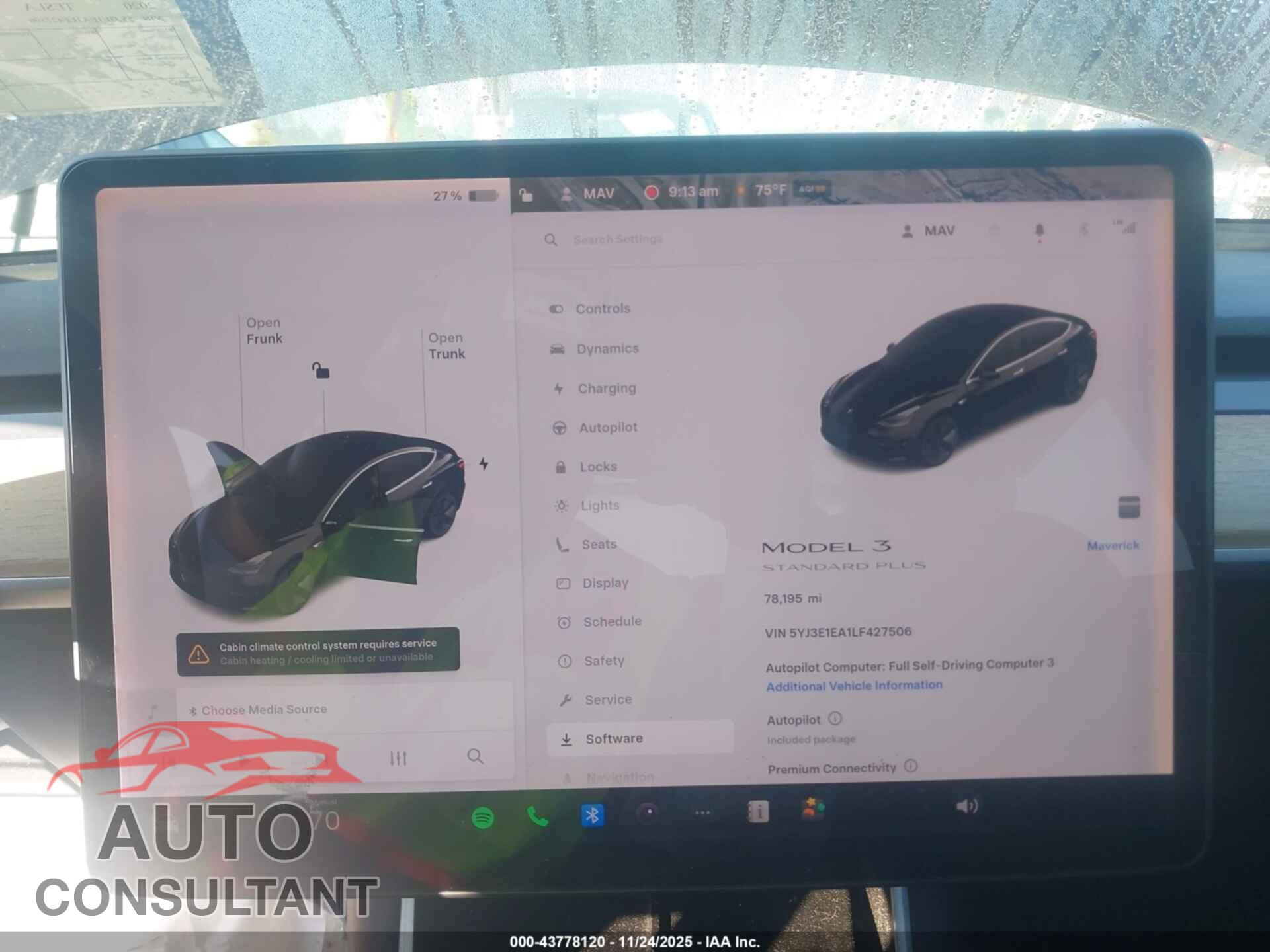 TESLA MODEL 3 2020 - 5YJ3E1EA1LF427506