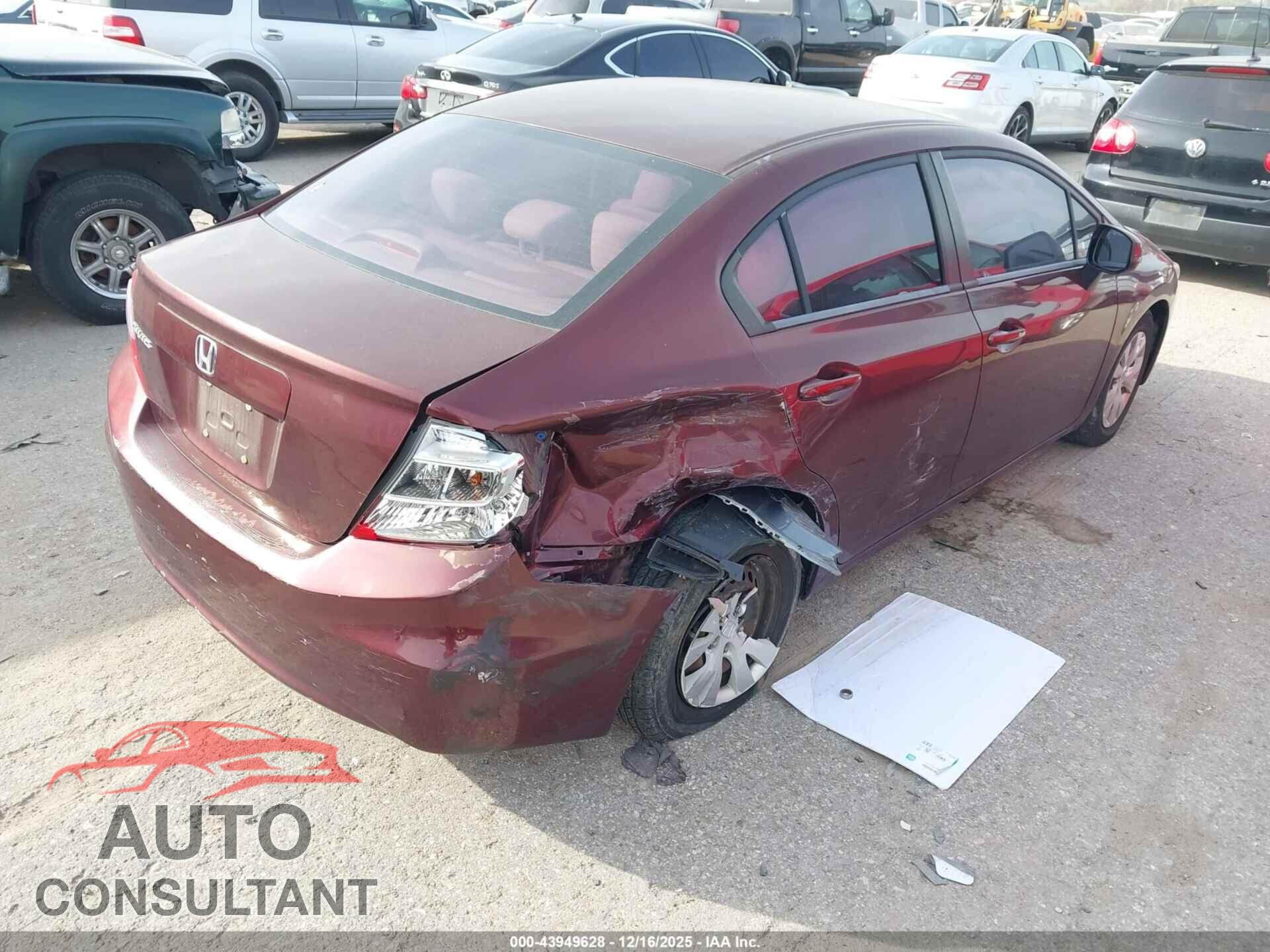 HONDA CIVIC 2012 - 19XFB2F52CE347814