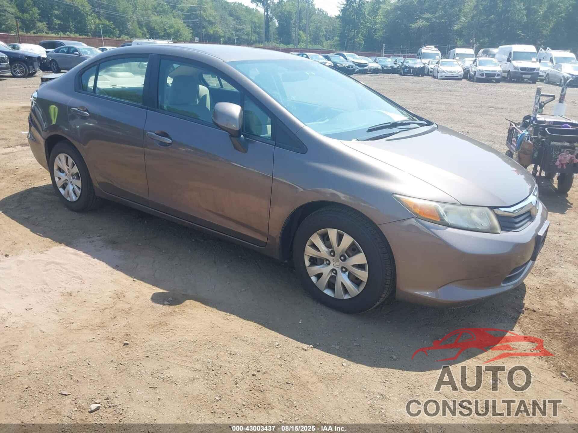 HONDA CIVIC 2012 - 2HGFB2F52CH503629