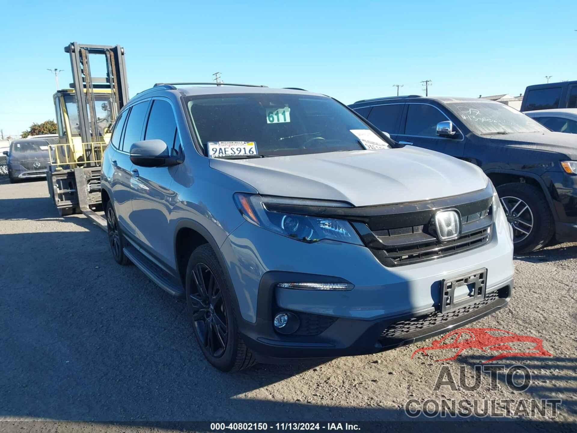 HONDA PILOT 2022 - 5FNYF5H28NB018078