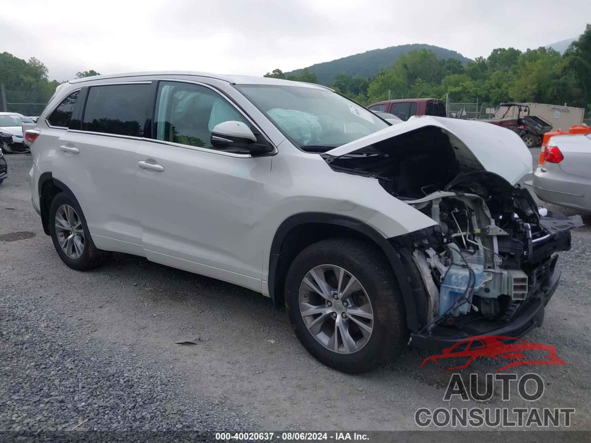 TOYOTA HIGHLANDER 2015 - 5TDJKRFH6FS218918