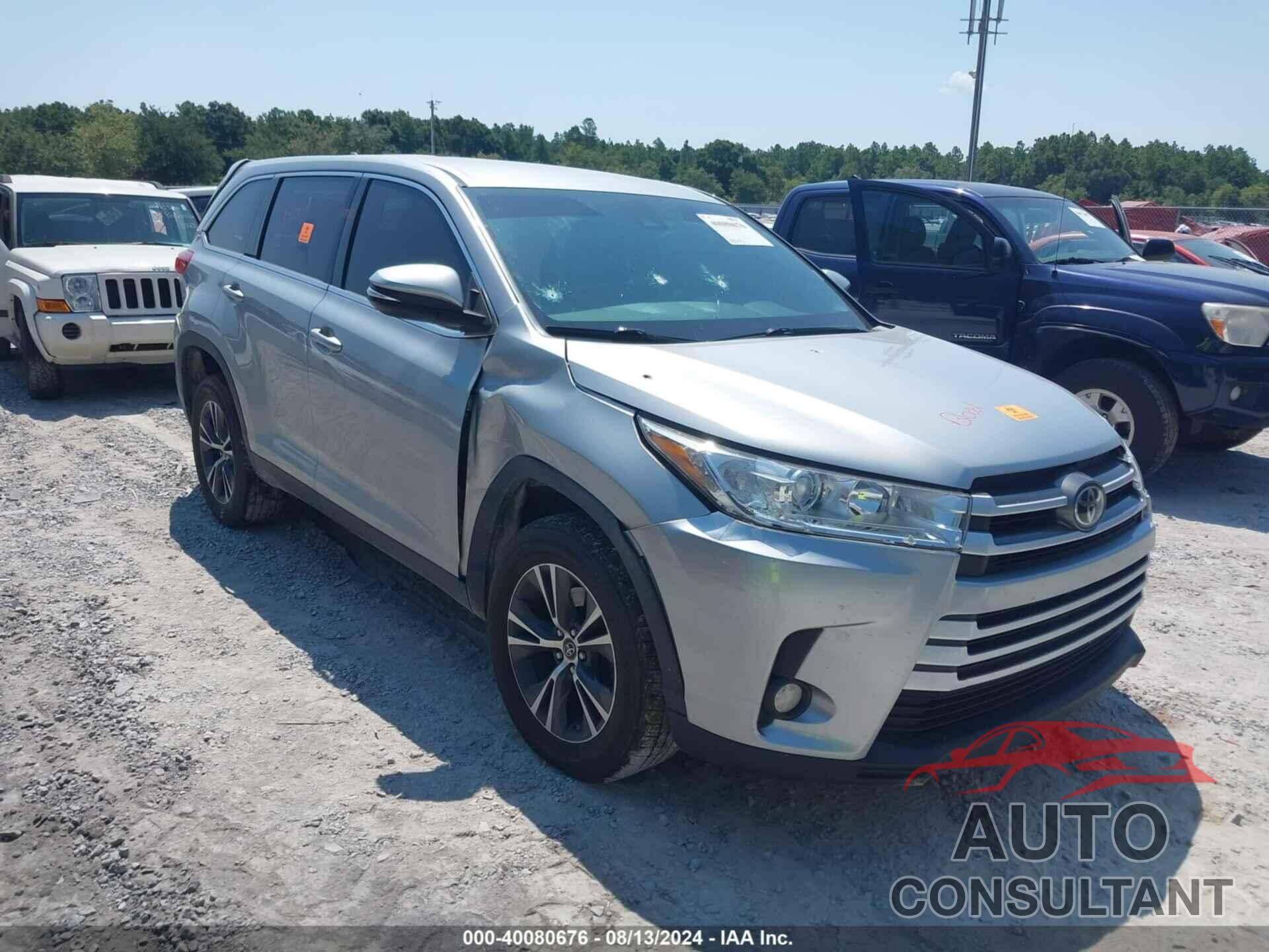 TOYOTA HIGHLANDER 2019 - 5TDZZRFH7KS365578