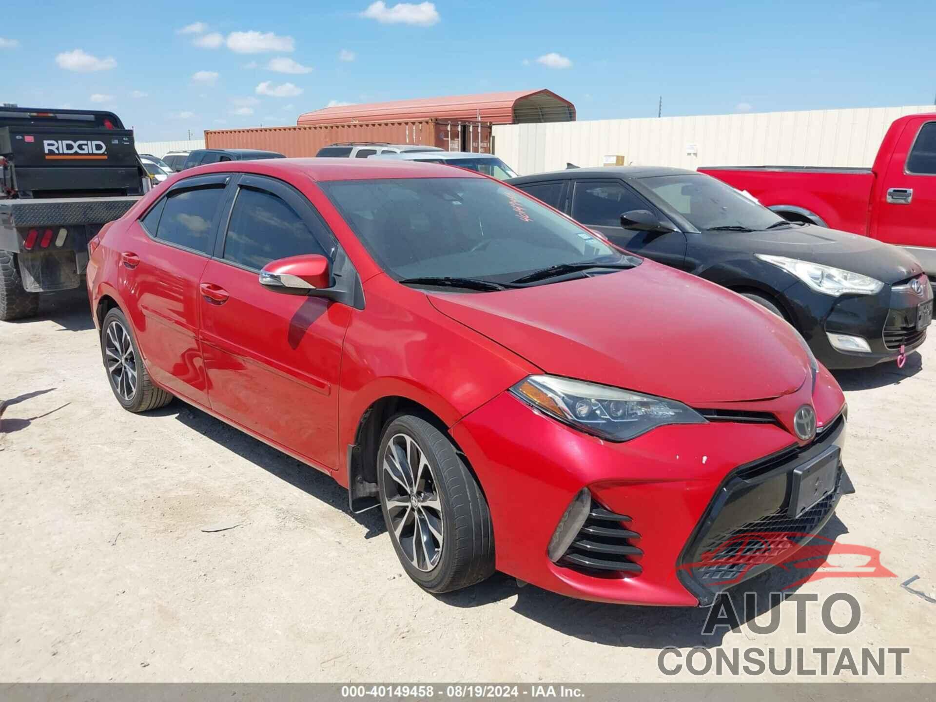 TOYOTA COROLLA 2018 - 5YFBURHE9JP773848