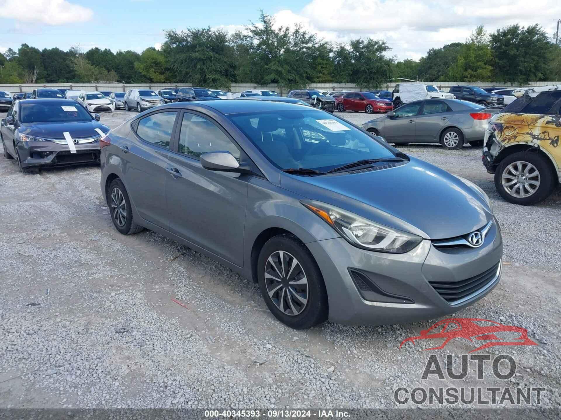 HYUNDAI ELANTRA 2016 - KMHDH4AE2GU624229