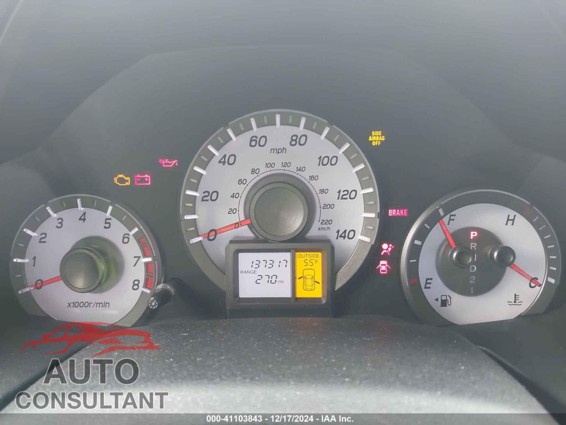 HONDA PILOT 2012 - 5FNYF4H57CB049596