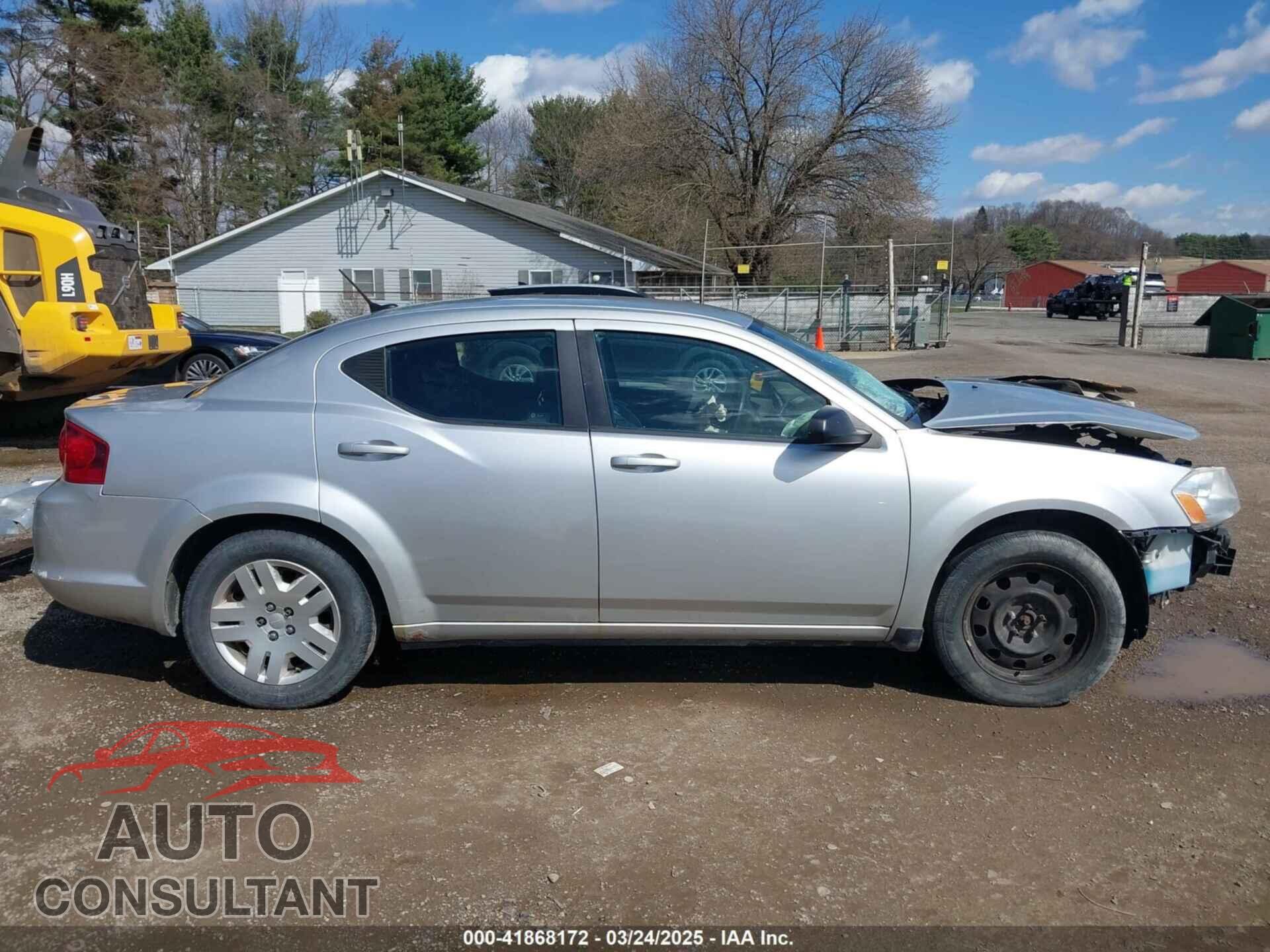 DODGE AVENGER 2012 - 1C3CDZAB4CN253386