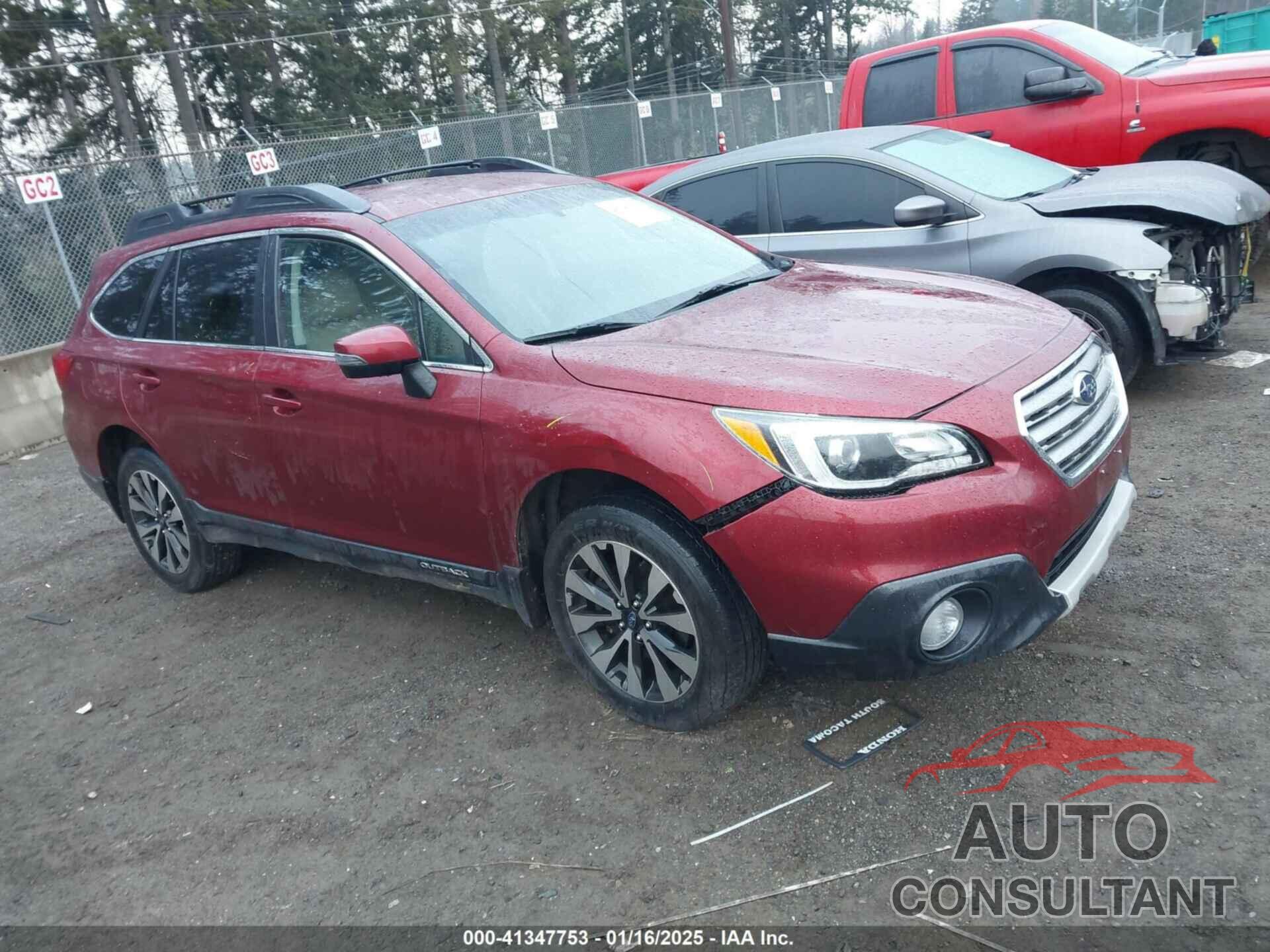 SUBARU OUTBACK 2016 - 4S4BSAJC2G3244688