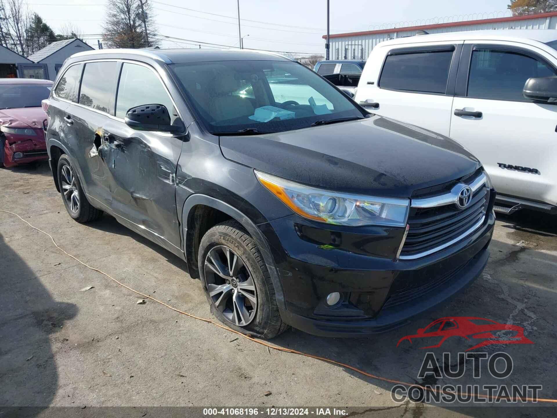 TOYOTA HIGHLANDER 2016 - 5TDJKRFH0GS283670