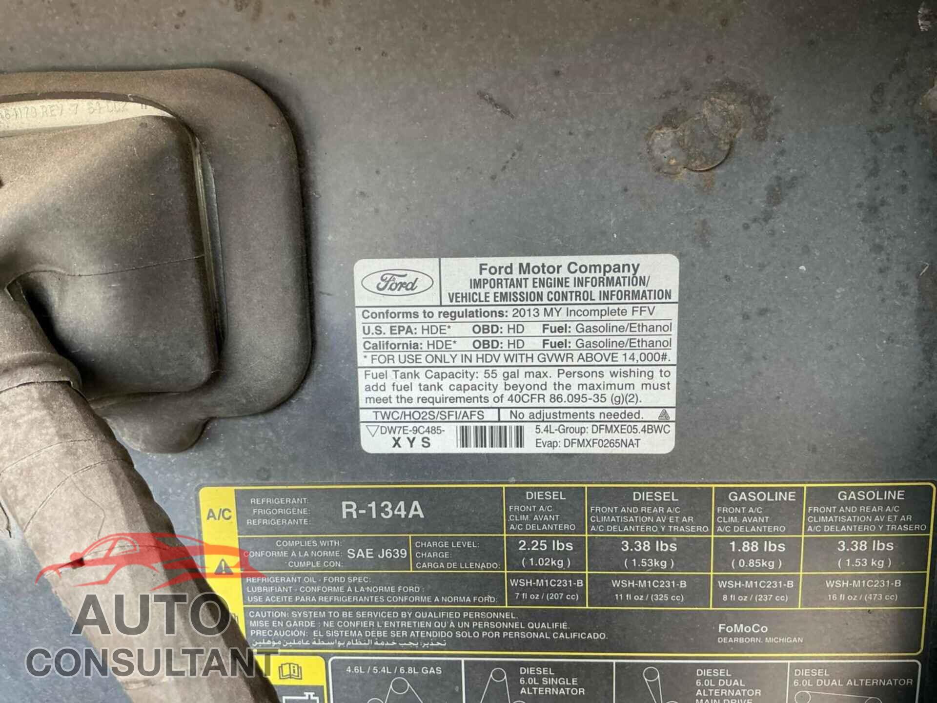 FORD E-450 STRIPPED 2013 - 1FC4E4KL7DDA84009