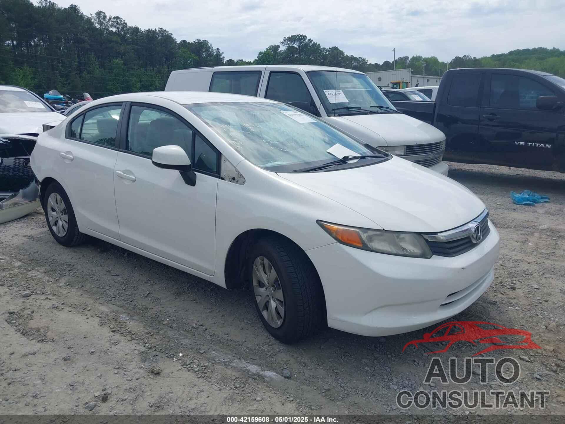 HONDA CIVIC 2012 - 19XFB2F55CE060015