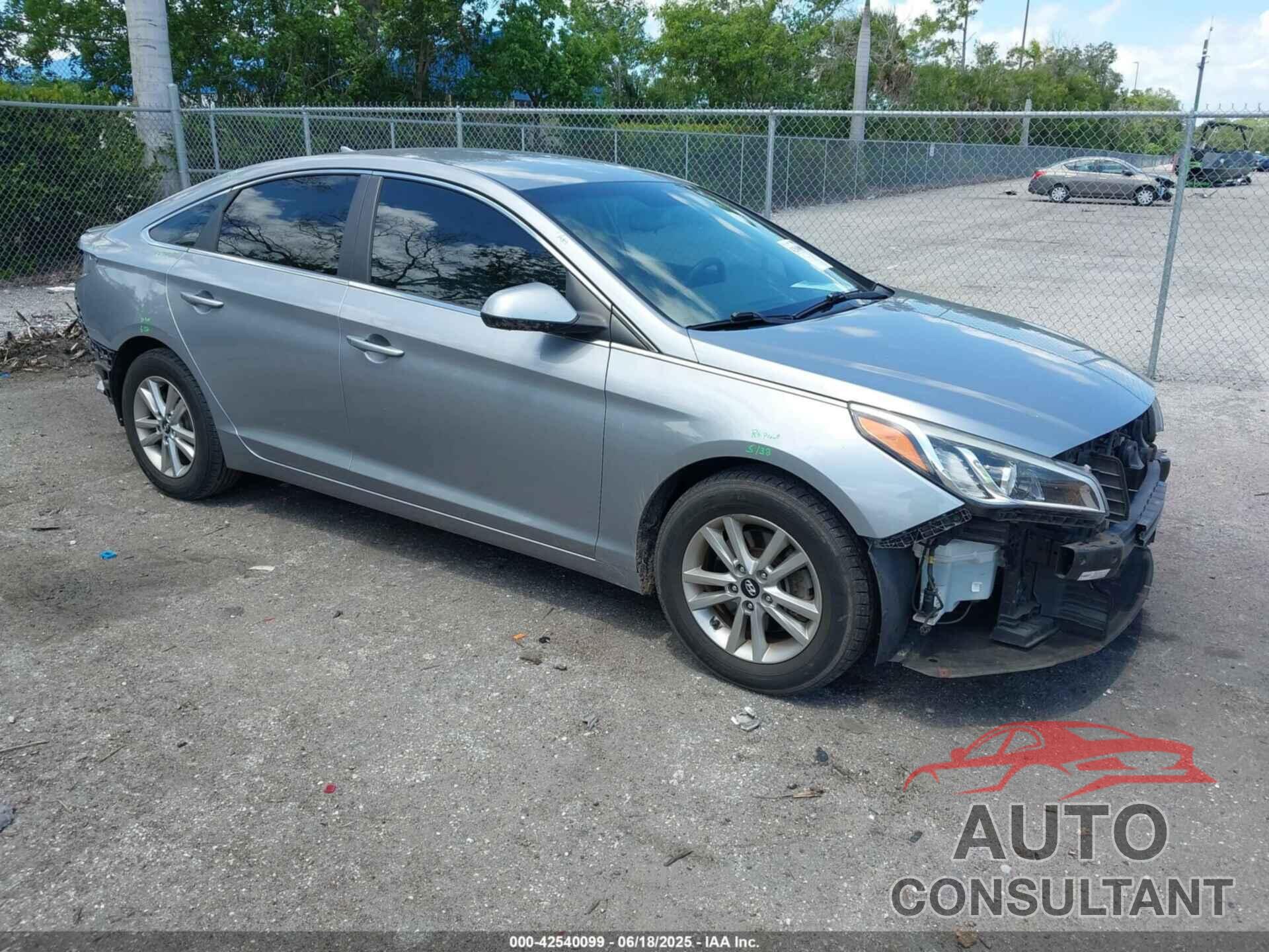 HYUNDAI SONATA 2016 - 5NPE24AFXGH350601