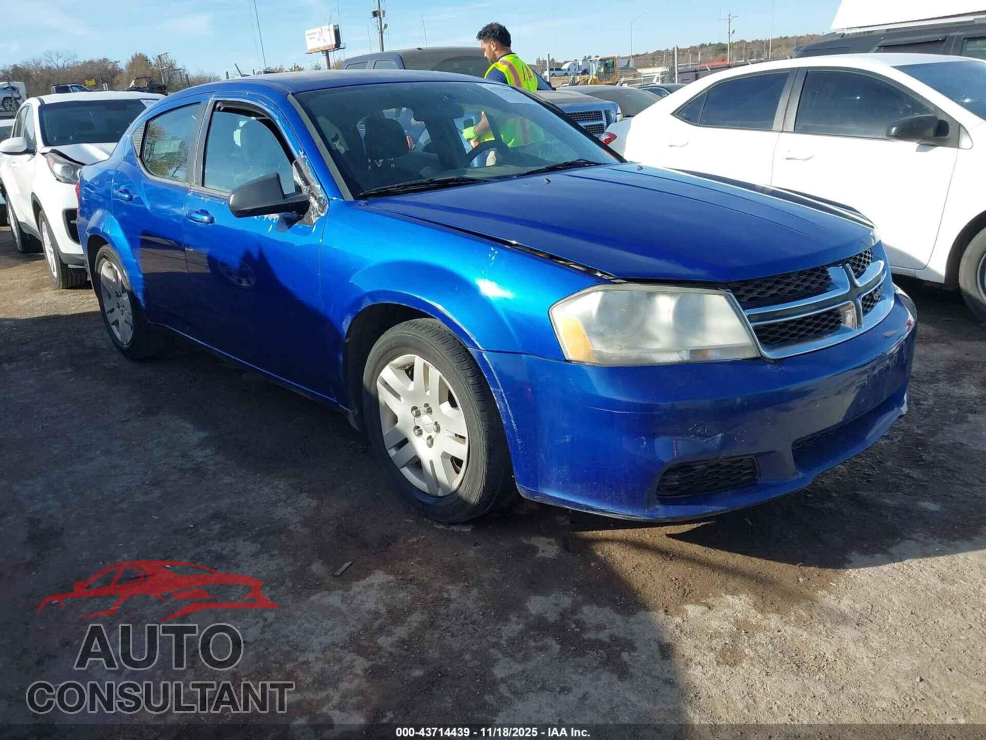 DODGE AVENGER 2013 - 1C3CDZAB8DN632327
