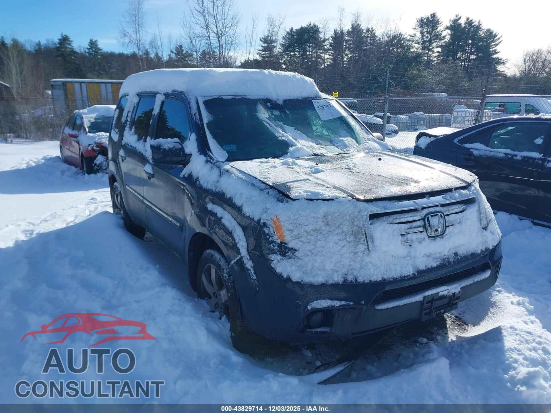HONDA PILOT 2012 - 5FNYF4H91CB065232