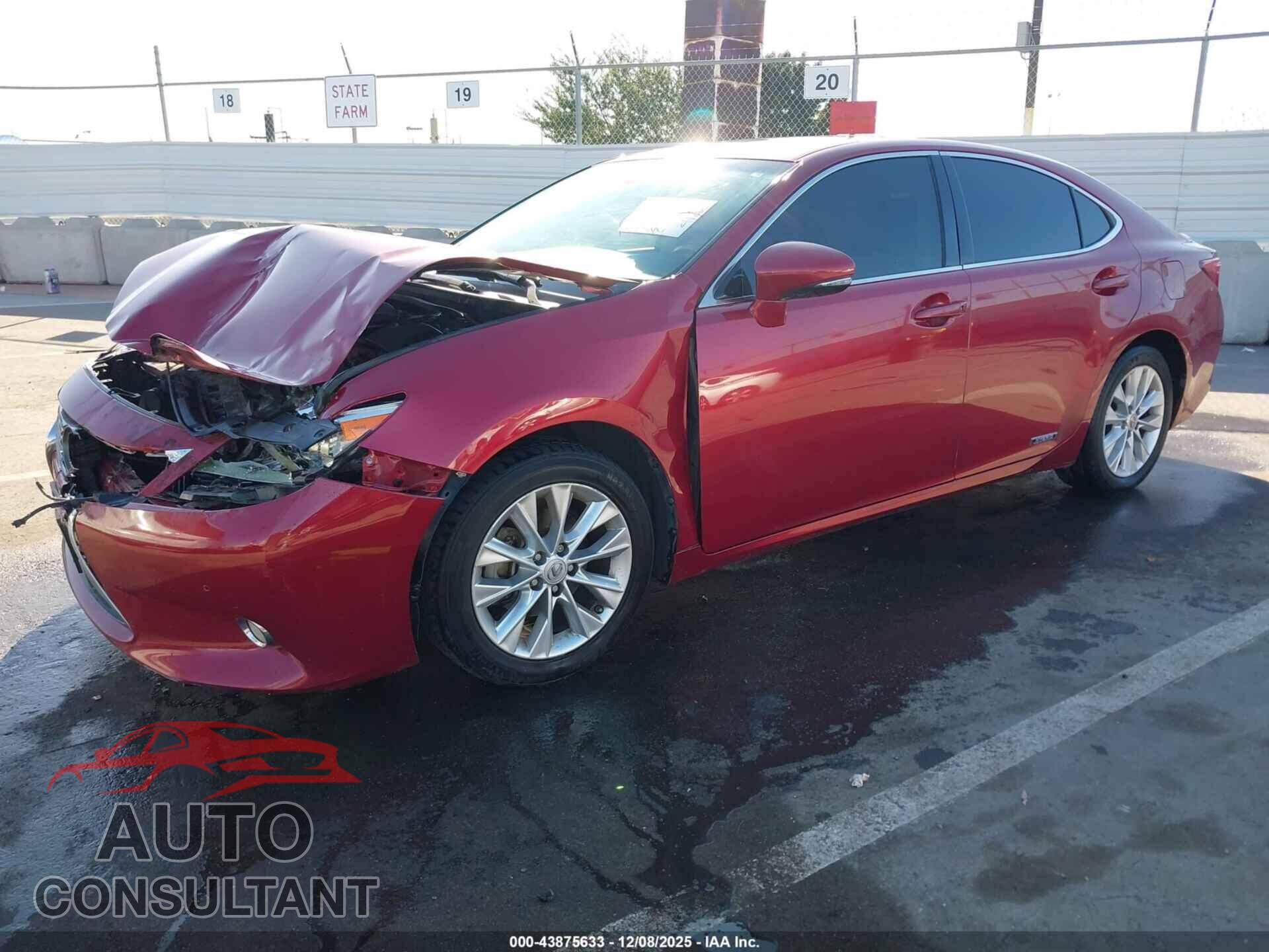 LEXUS ES 300H 2013 - JTHBW1GG7D2024904