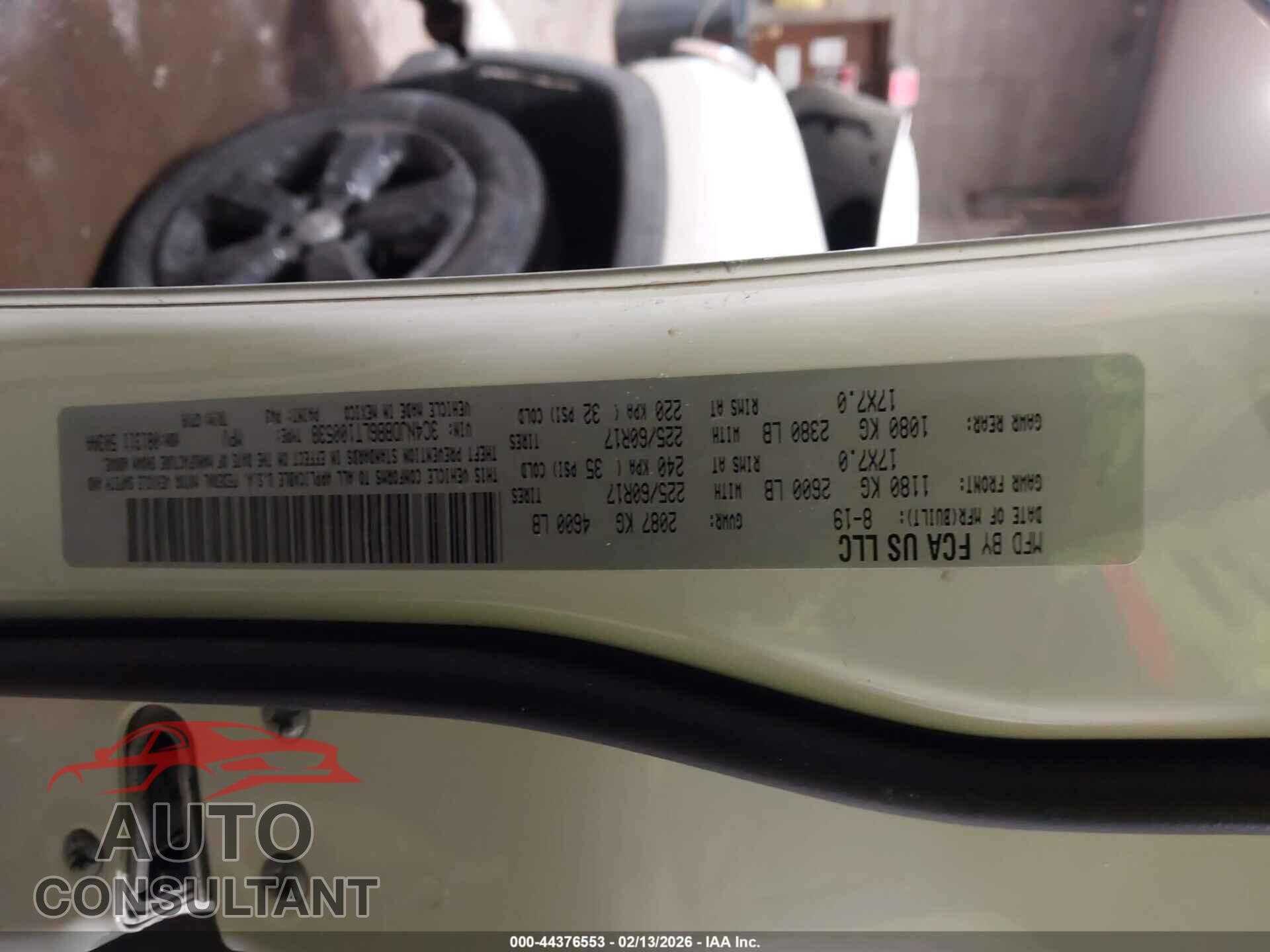 JEEP COMPASS 2020 - 3C4NJDBB6LT100538
