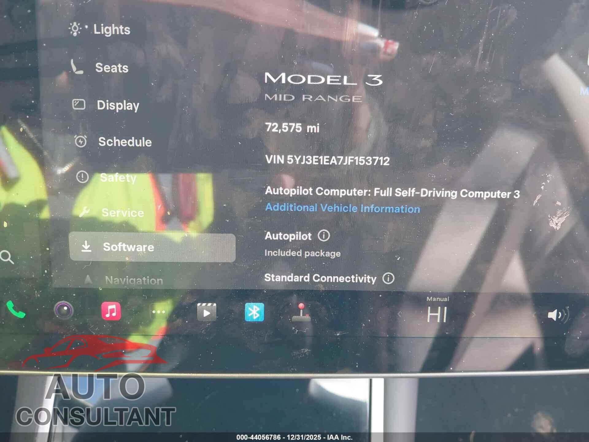 TESLA MODEL 3 2018 - 5YJ3E1EA7JF153712