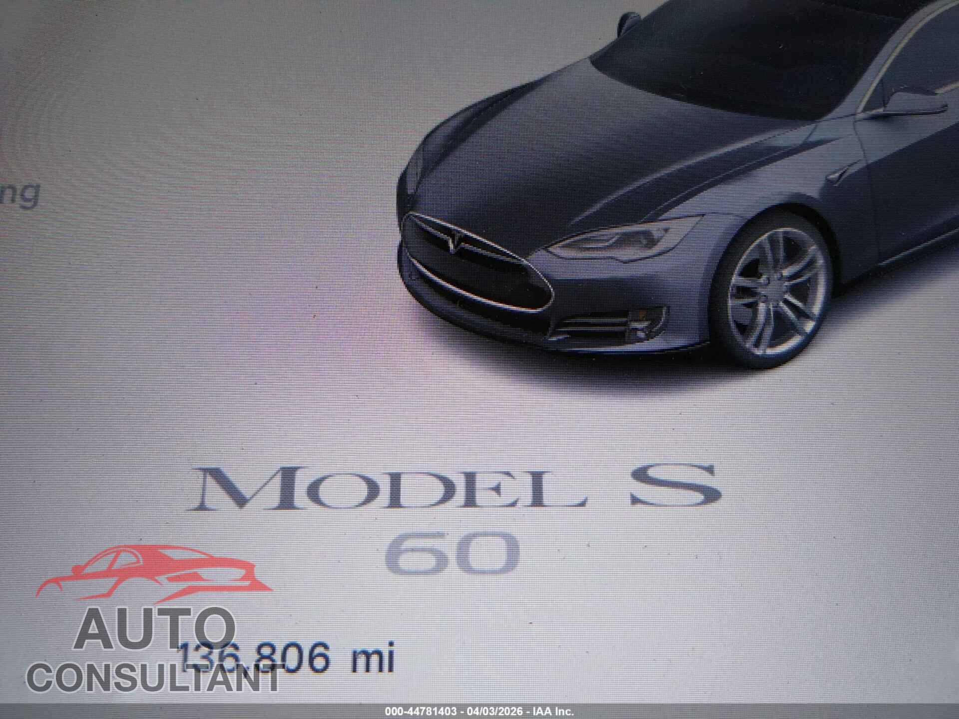 TESLA MODEL S 2013 - 5YJSA1AC2DFP10769
