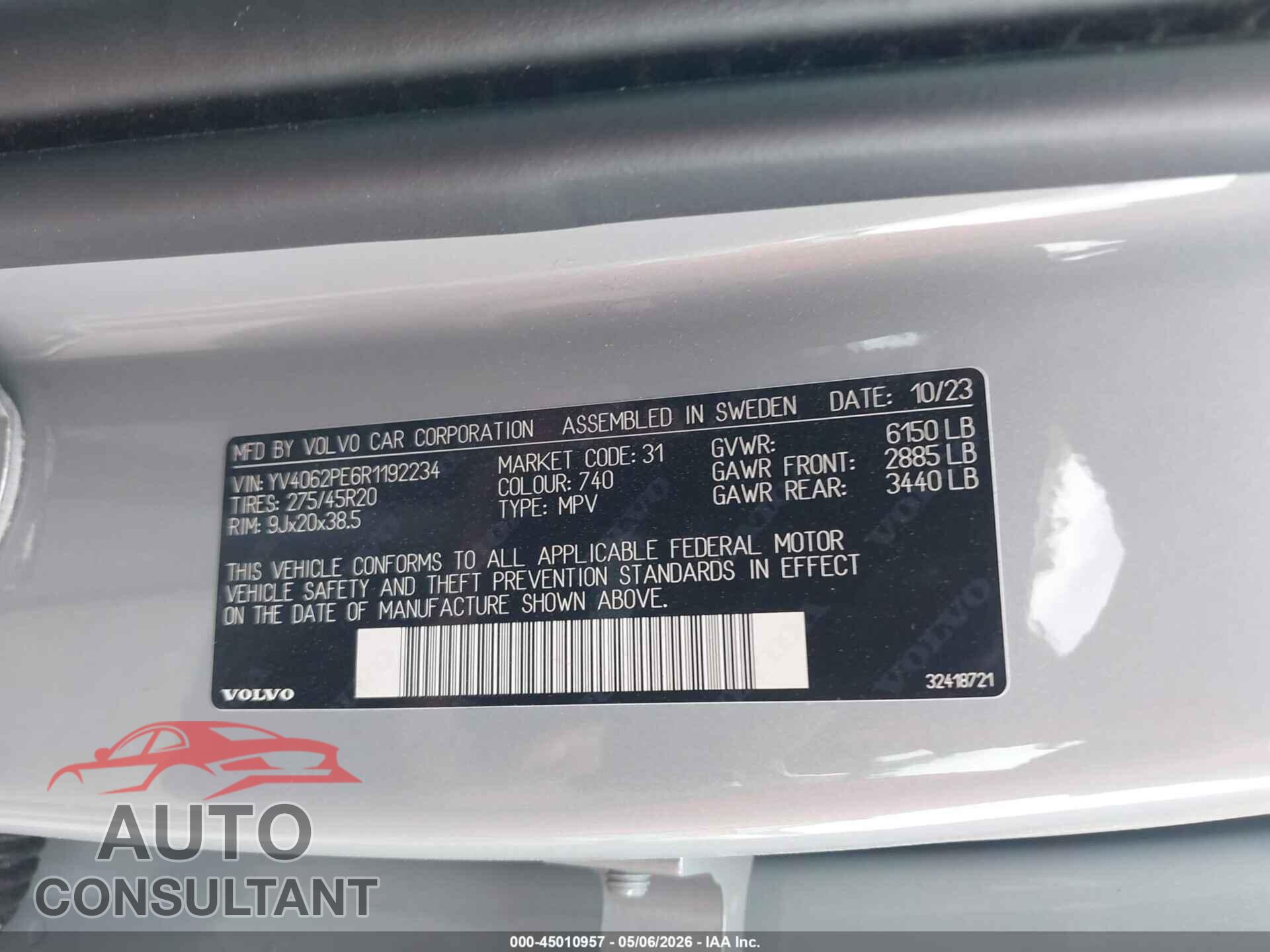 VOLVO XC90 2024 - YV4062PE6R1192234