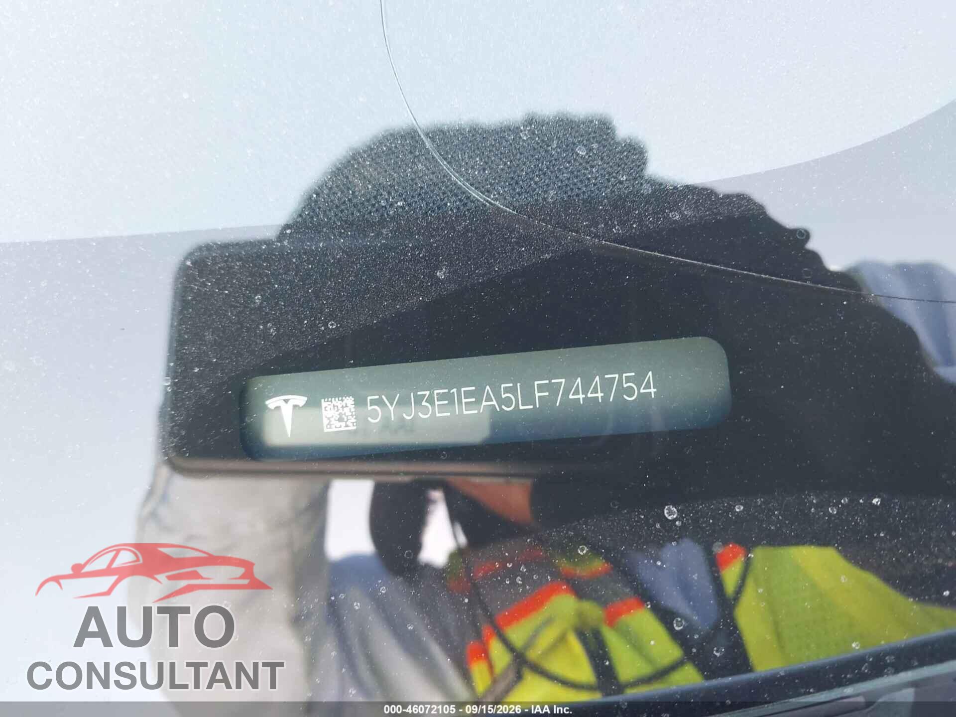 TESLA MODEL 3 2020 - 5YJ3E1EA5LF744754