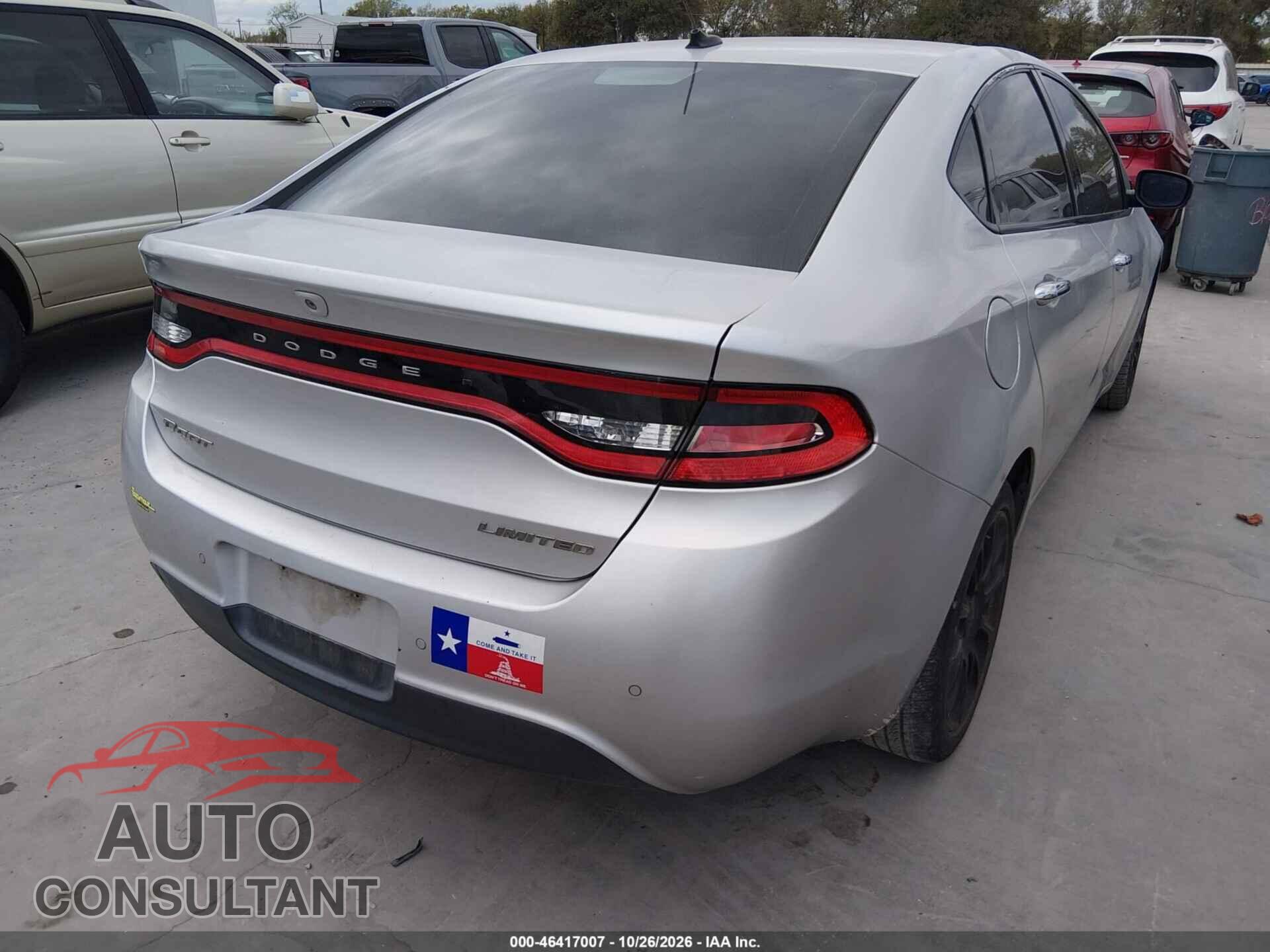 DODGE DART 2013 - 1C3CDFCA3DD200995