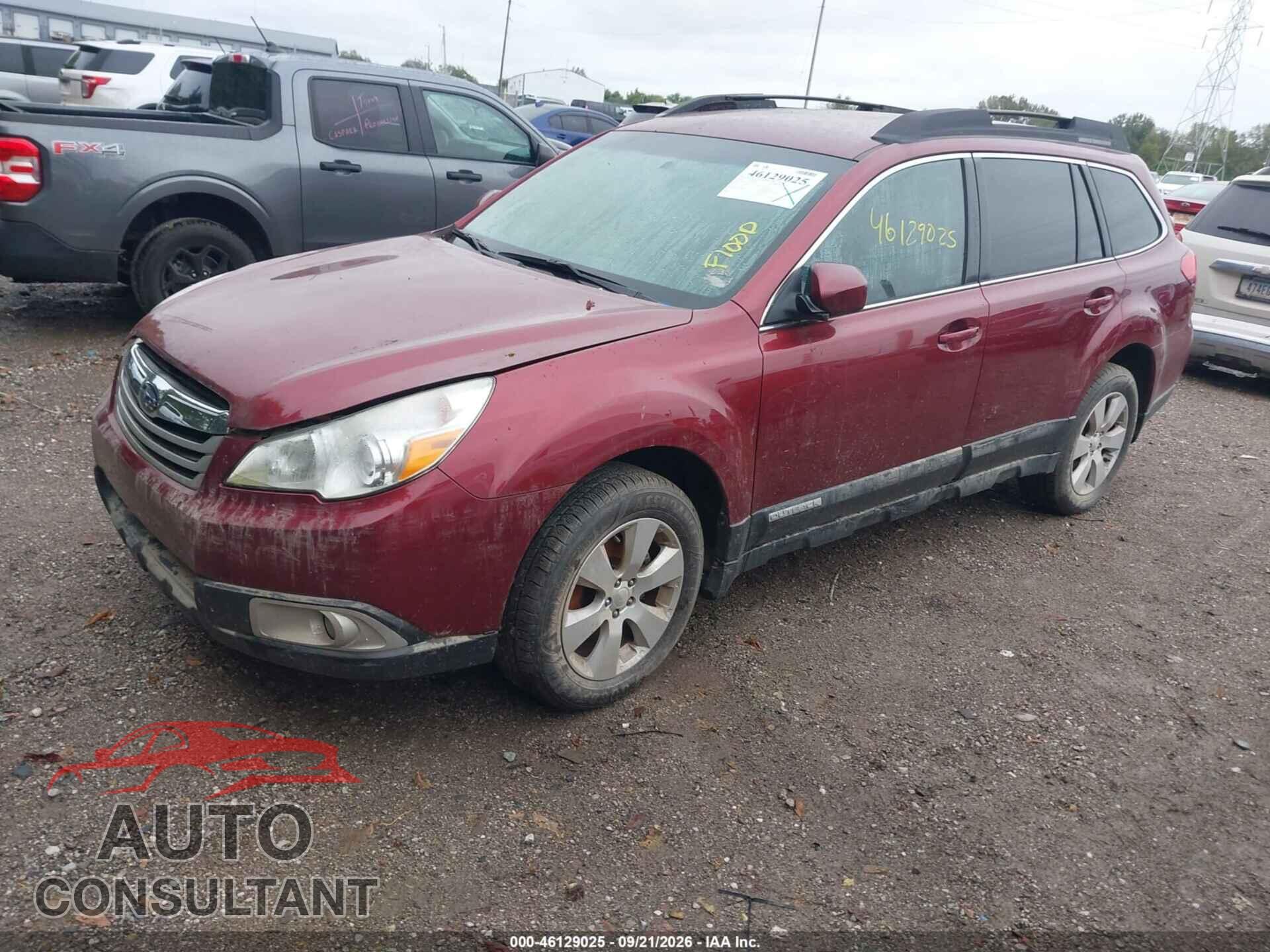 SUBARU OUTBACK 2012 - 4S4BRCCC0C3286369
