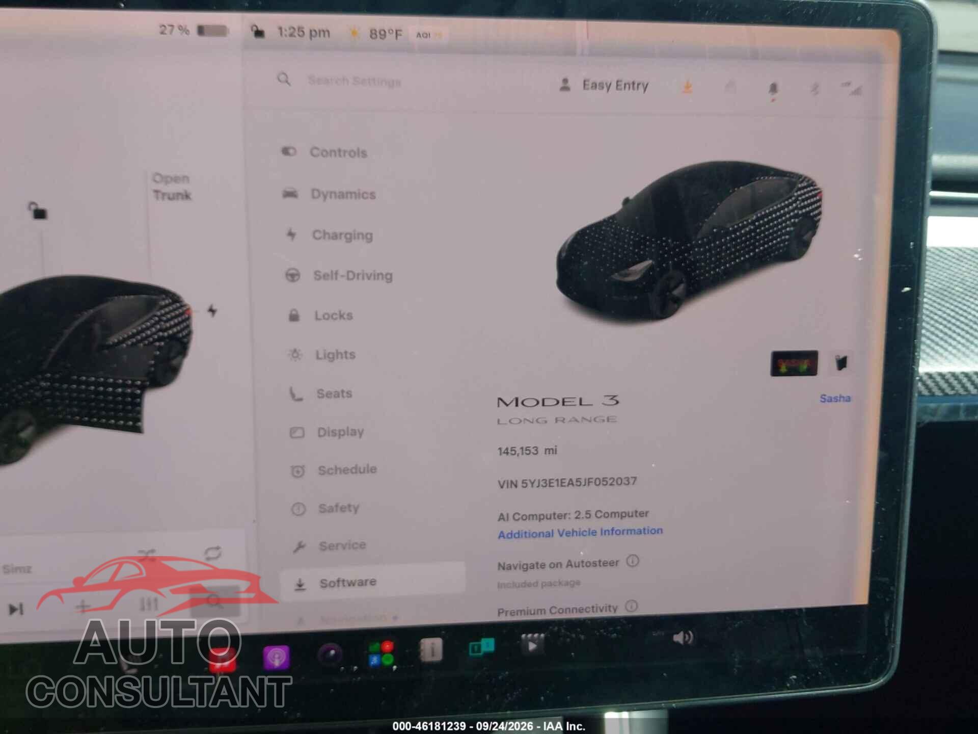 TESLA MODEL 3 2018 - 5YJ3E1EA5JF052037