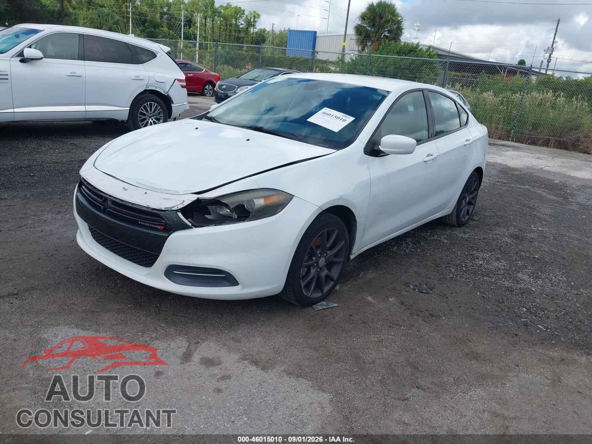 DODGE DART 2016 - 1C3CDFAA9GD607761