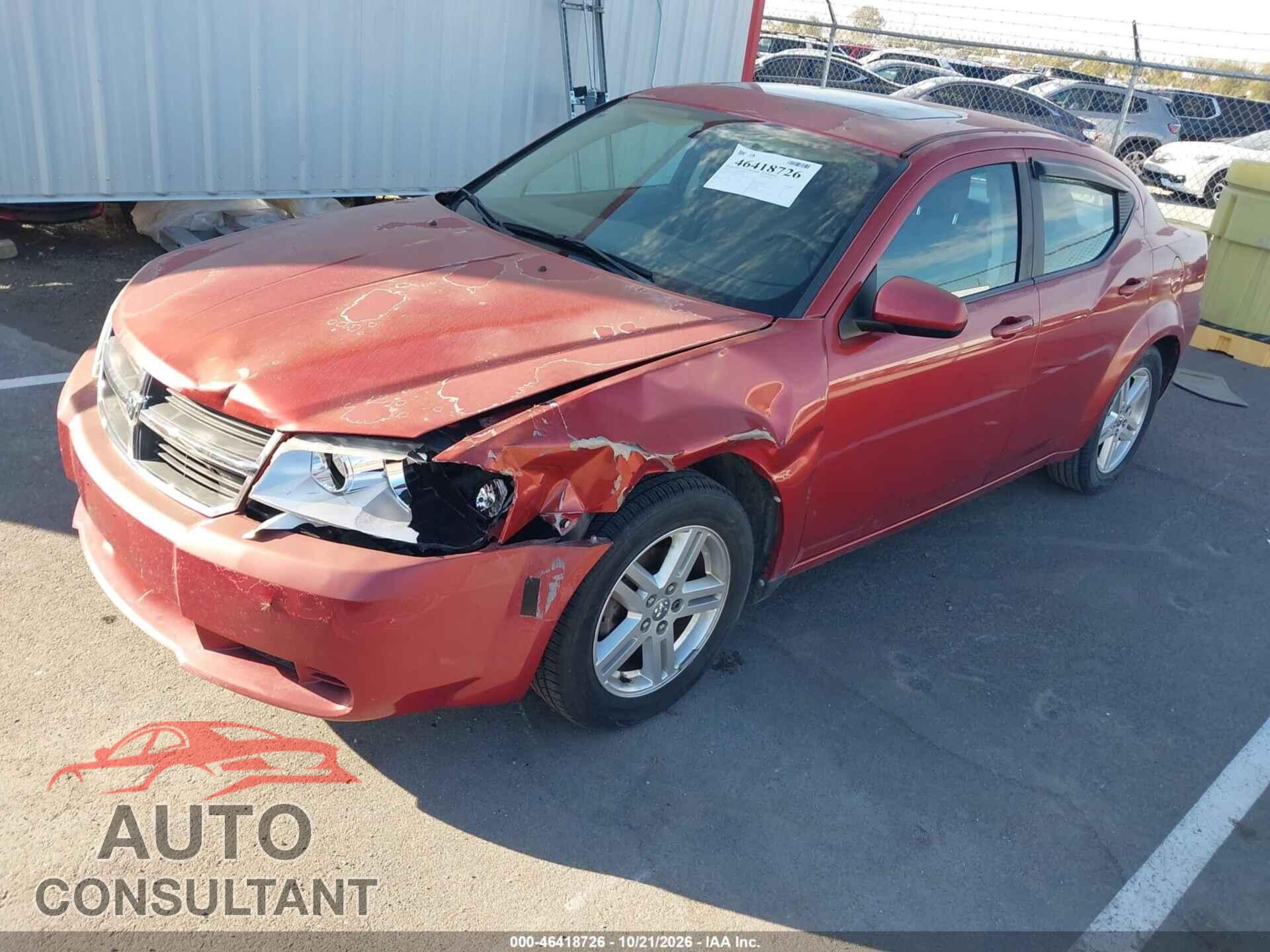 DODGE AVENGER 2010 - 1B3CC1FB9AN187103