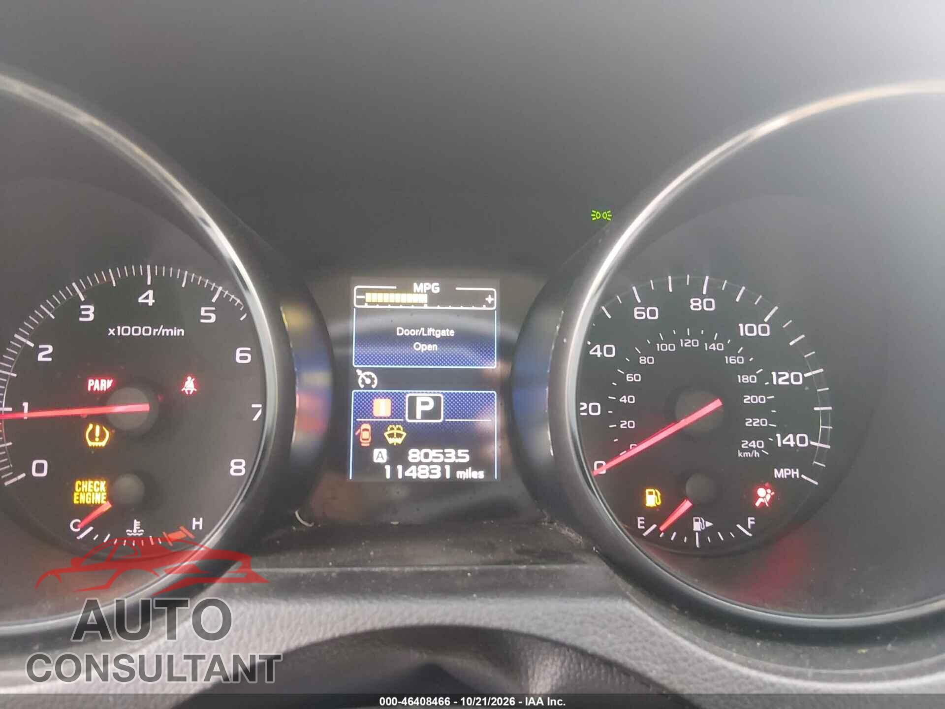SUBARU OUTBACK 2016 - 4S4BSBACXG3321149