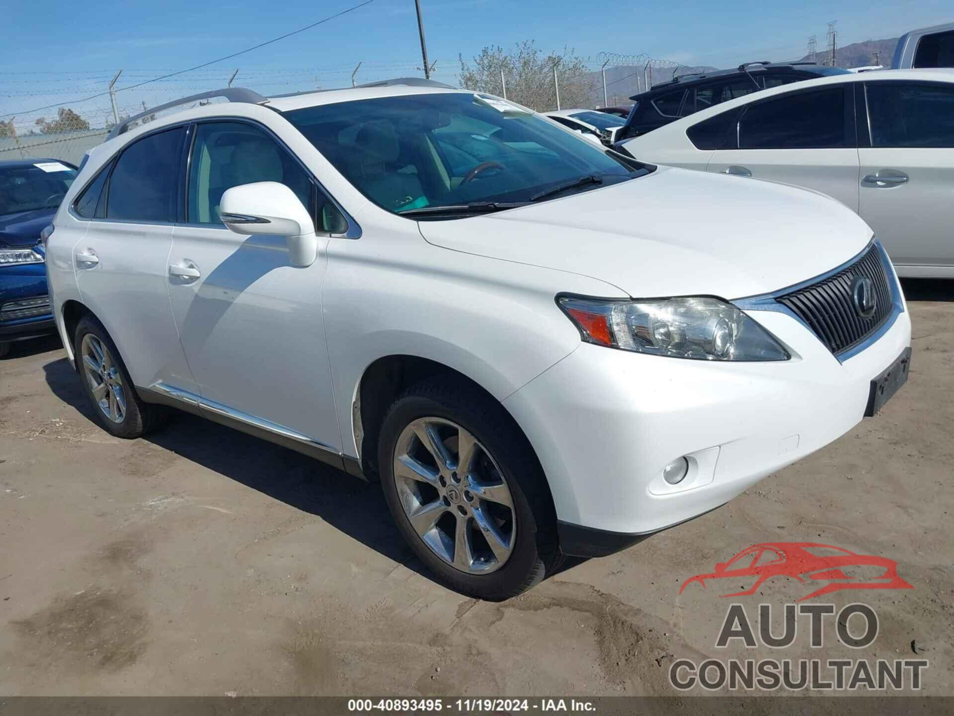 LEXUS RX 350 2011 - JTJBK1BA1B2013388