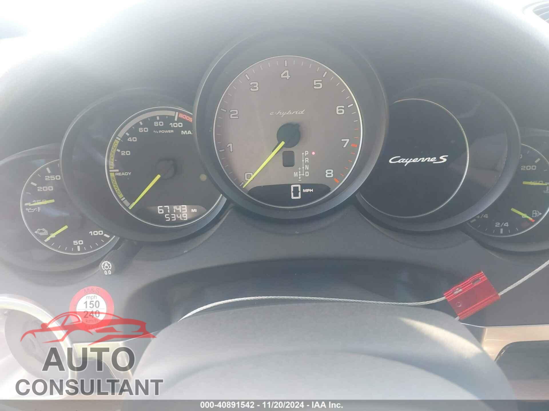 PORSCHE CAYENNE E-HYBRID 2016 - WP1AE2A22GLA64579