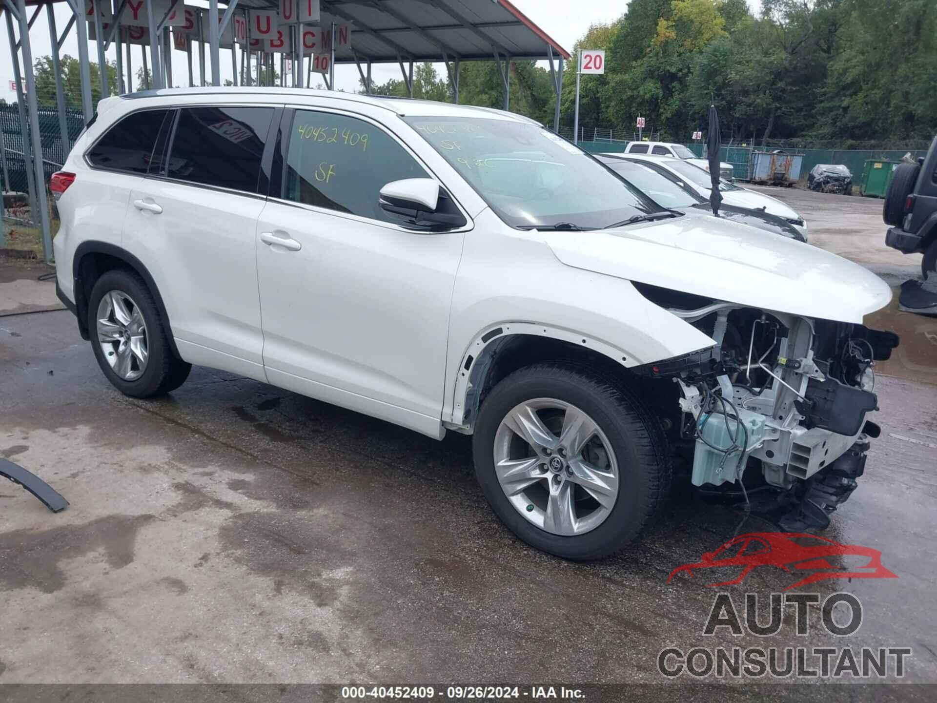 TOYOTA HIGHLANDER 2017 - 5TDDZRFH6HS383329