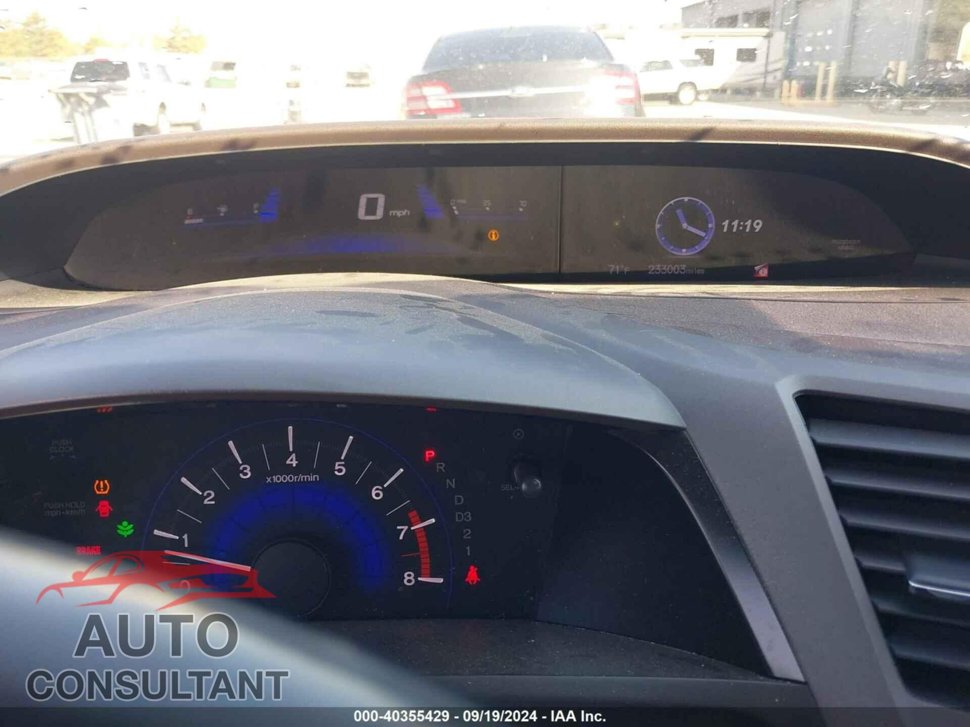 HONDA CIVIC 2012 - 19XFB2F90CE028334