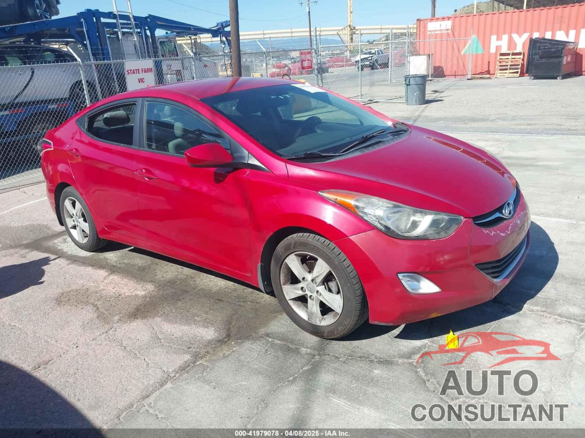 HYUNDAI ELANTRA 2013 - KMHDH4AEXDU968581