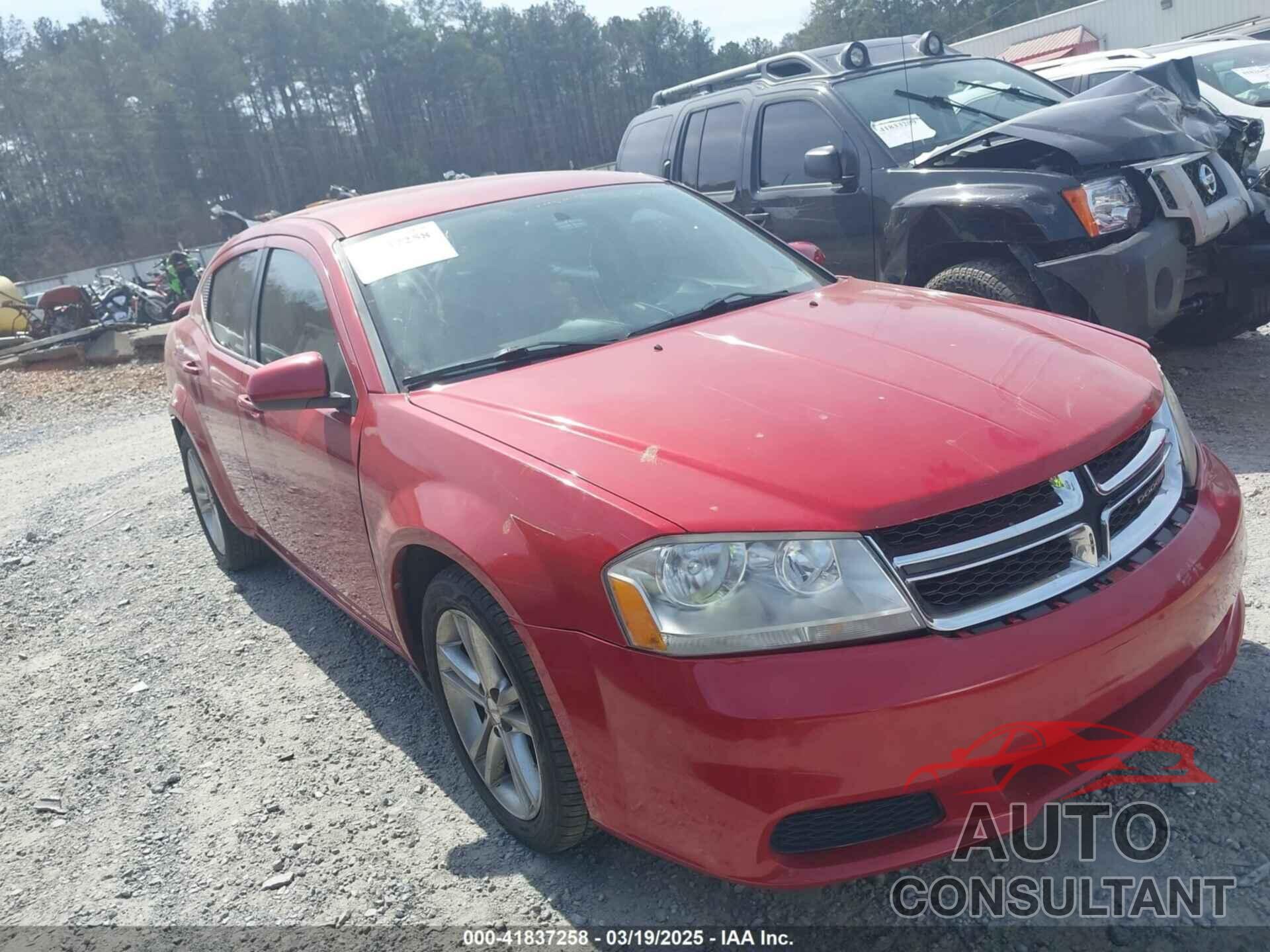 DODGE AVENGER 2012 - 1C3CDZCB0CN200682