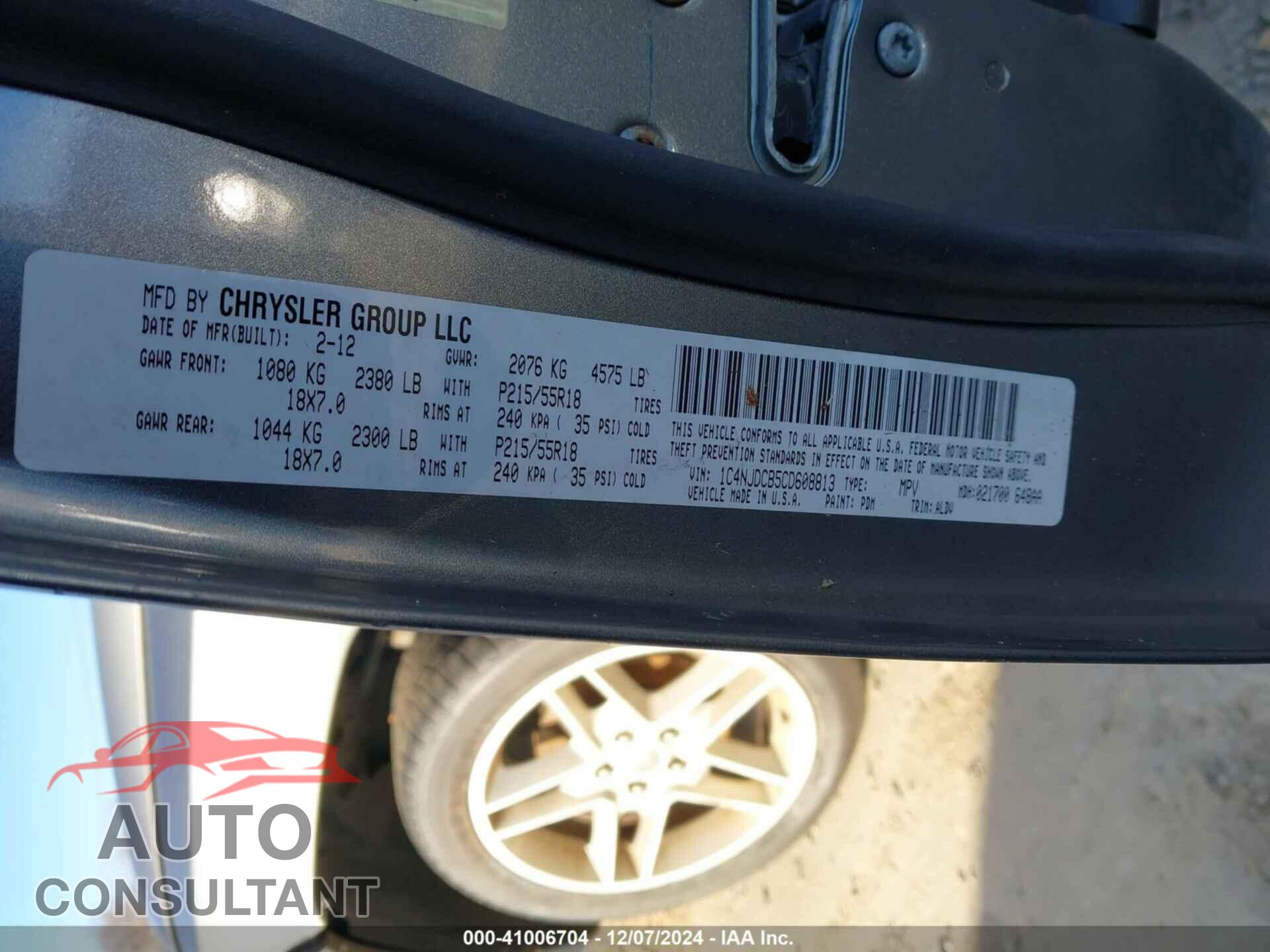 JEEP COMPASS 2012 - 1C4NJDCB5CD608813