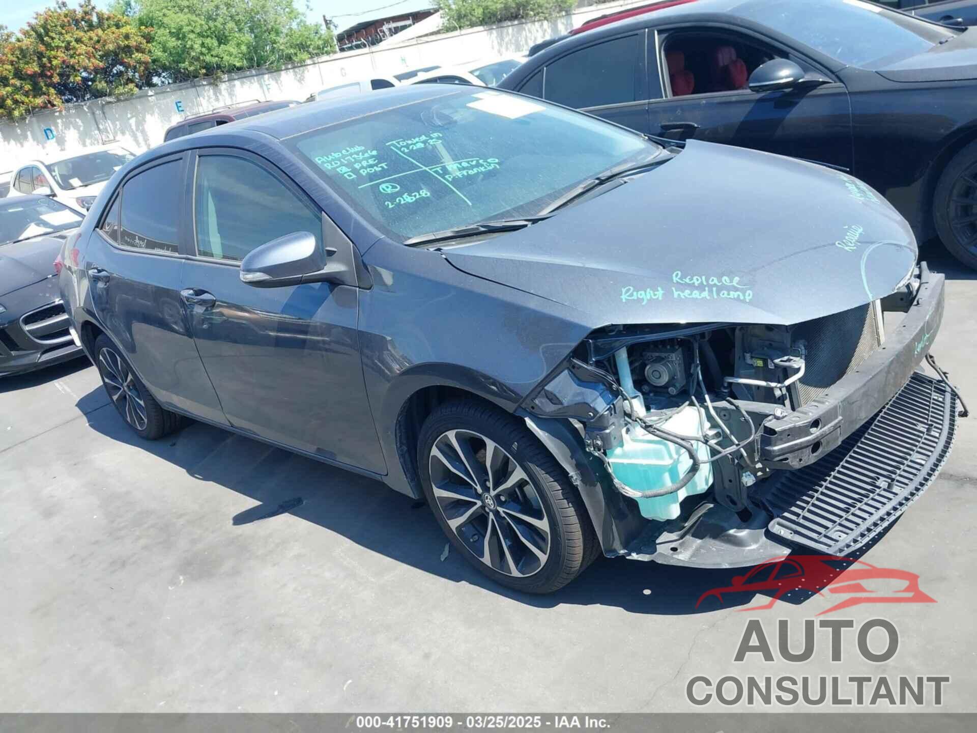 TOYOTA COROLLA 2019 - 2T1BURHEXKC141460